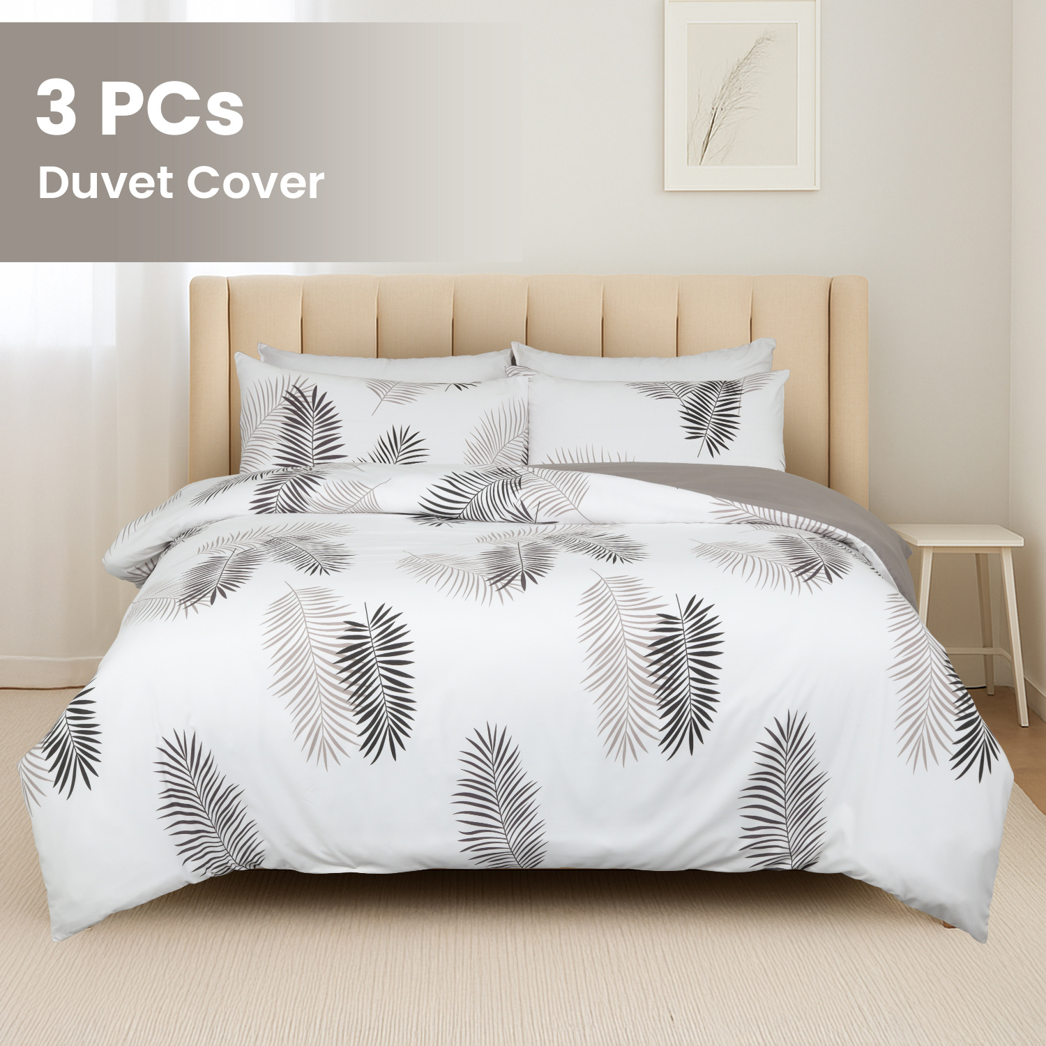 TEMU 3pcs Microfiber Duvet Cover Set – 1 Duvet Cover + 2 Pillowcases, Print Bedding Set, Soft, Comfortable, Machine Washable, And Breathable For