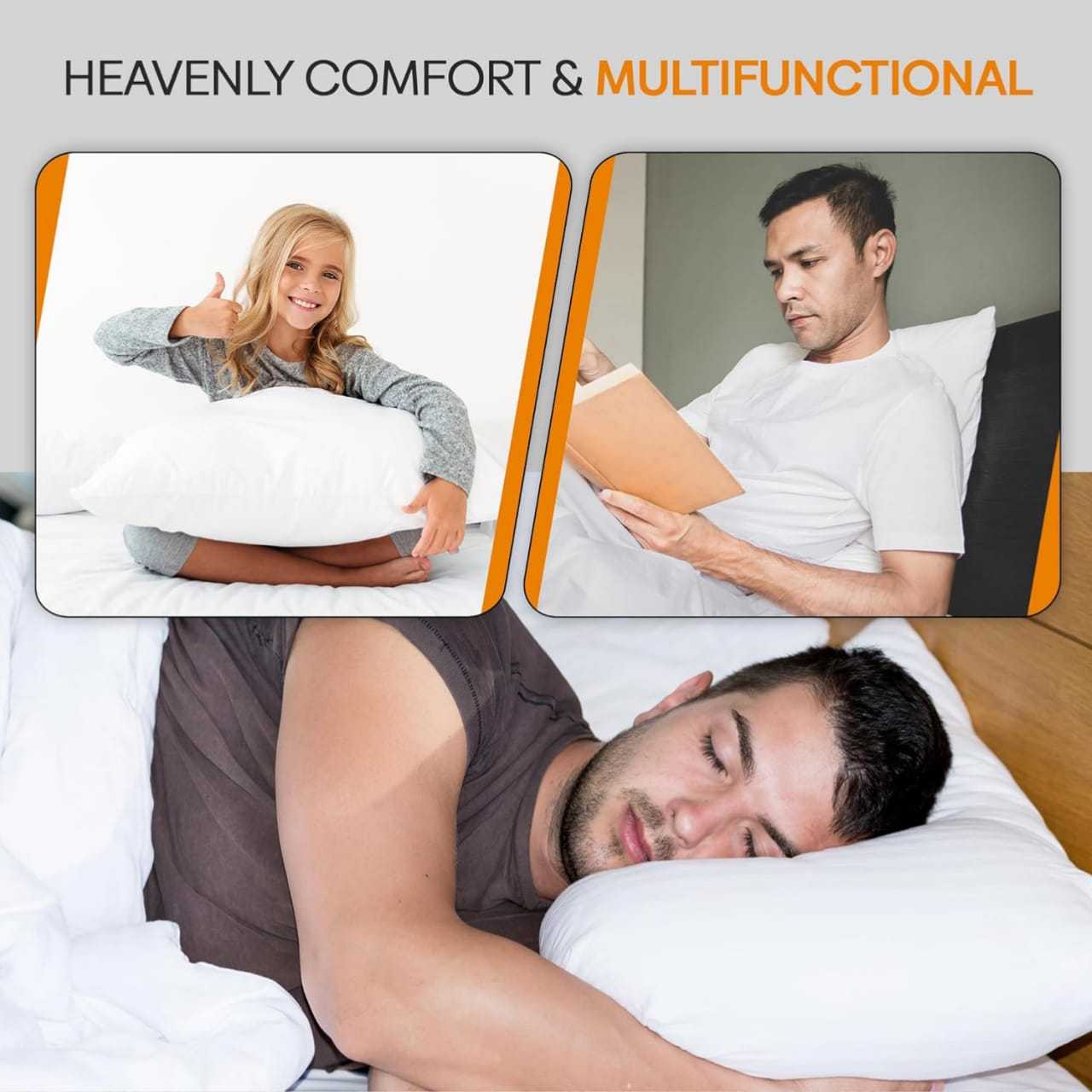 Divine Textiles - 2 BHS Stripe Pillow for Bed, Sofa & Living Room Decor – Soft Supportive Pillow for Everyday Comfort – Elegant Striped Design Enhances Bedroom Aesthetic – Durable, Easy Care & Long-Lasting Pillow for Home Interior Styling