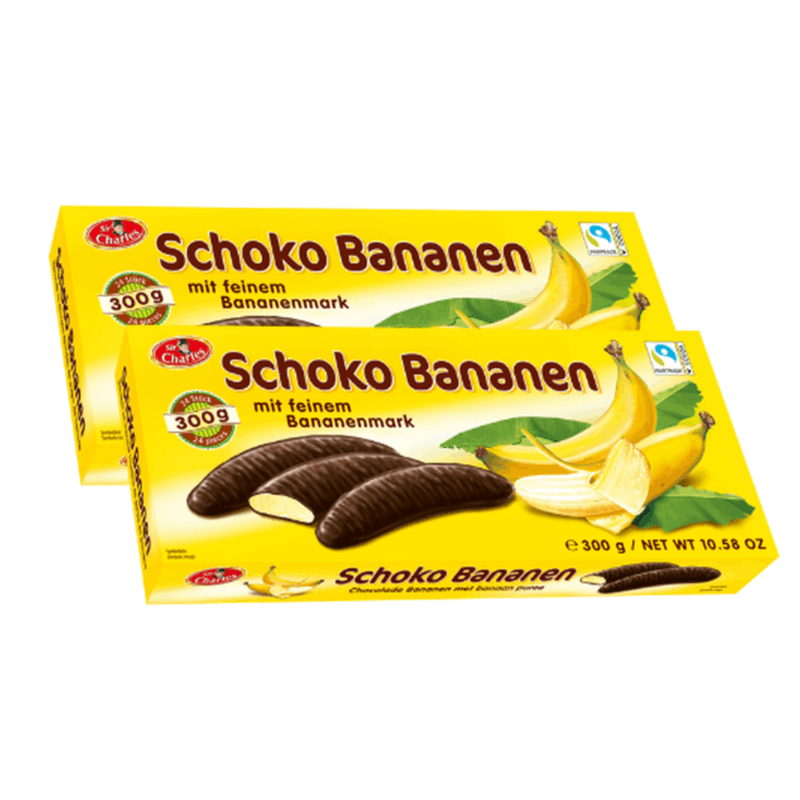 Image of Sir Charles Chocolate Bananas 300g | 24 Pieces | With Fine Banana Filling 2x 300g | 4 X 300g