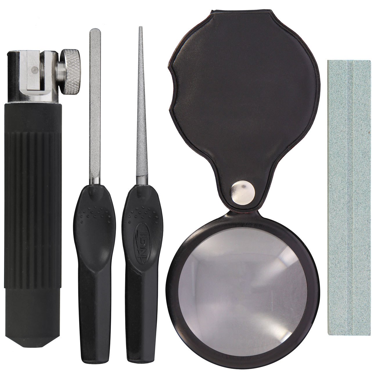 NGT Hook Sharpening Kit, 6pcs Precision Set with Clamp & Magnifier