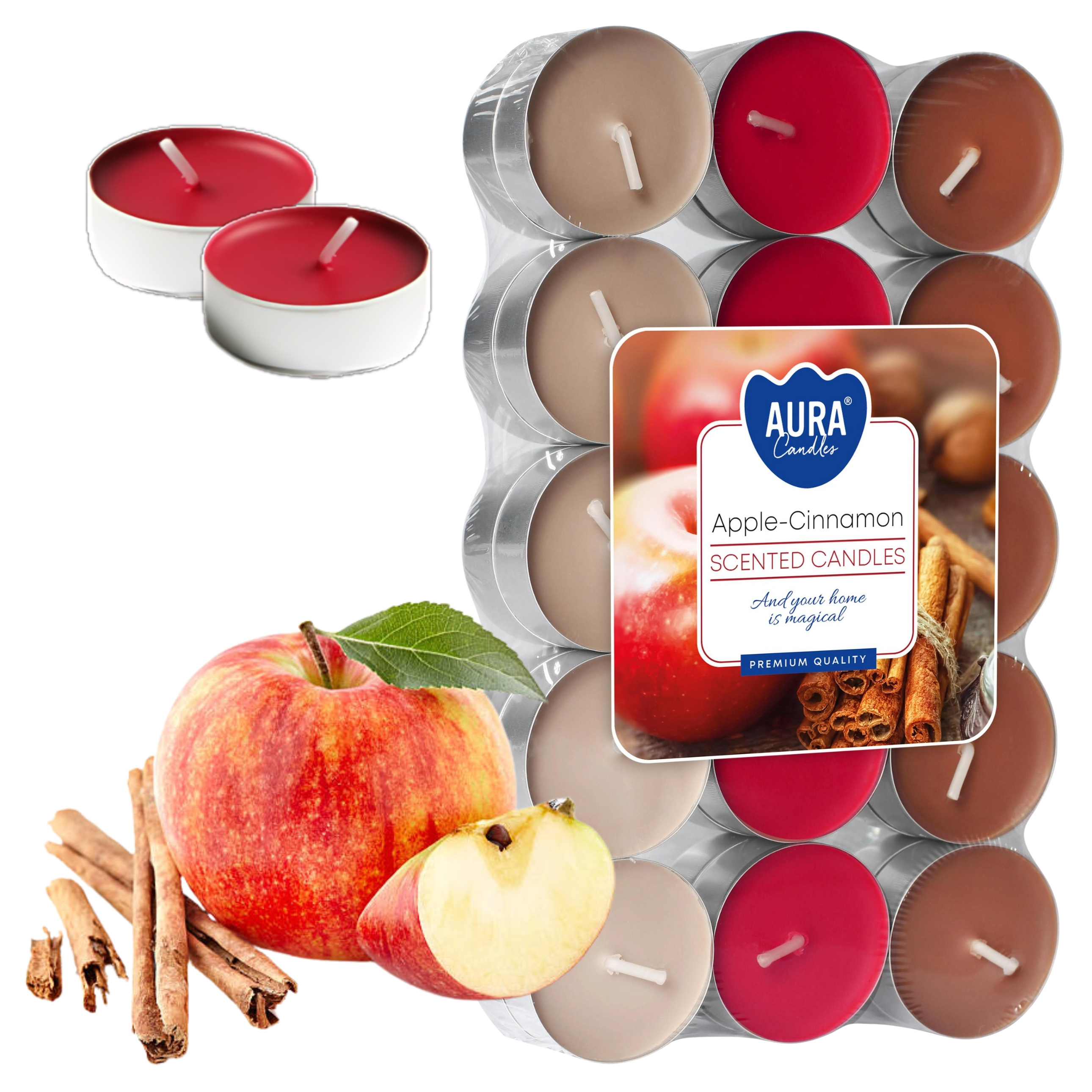 TEMU Scented Tealight Candles, Cinnamon, 30-pack, Warmers, Candles