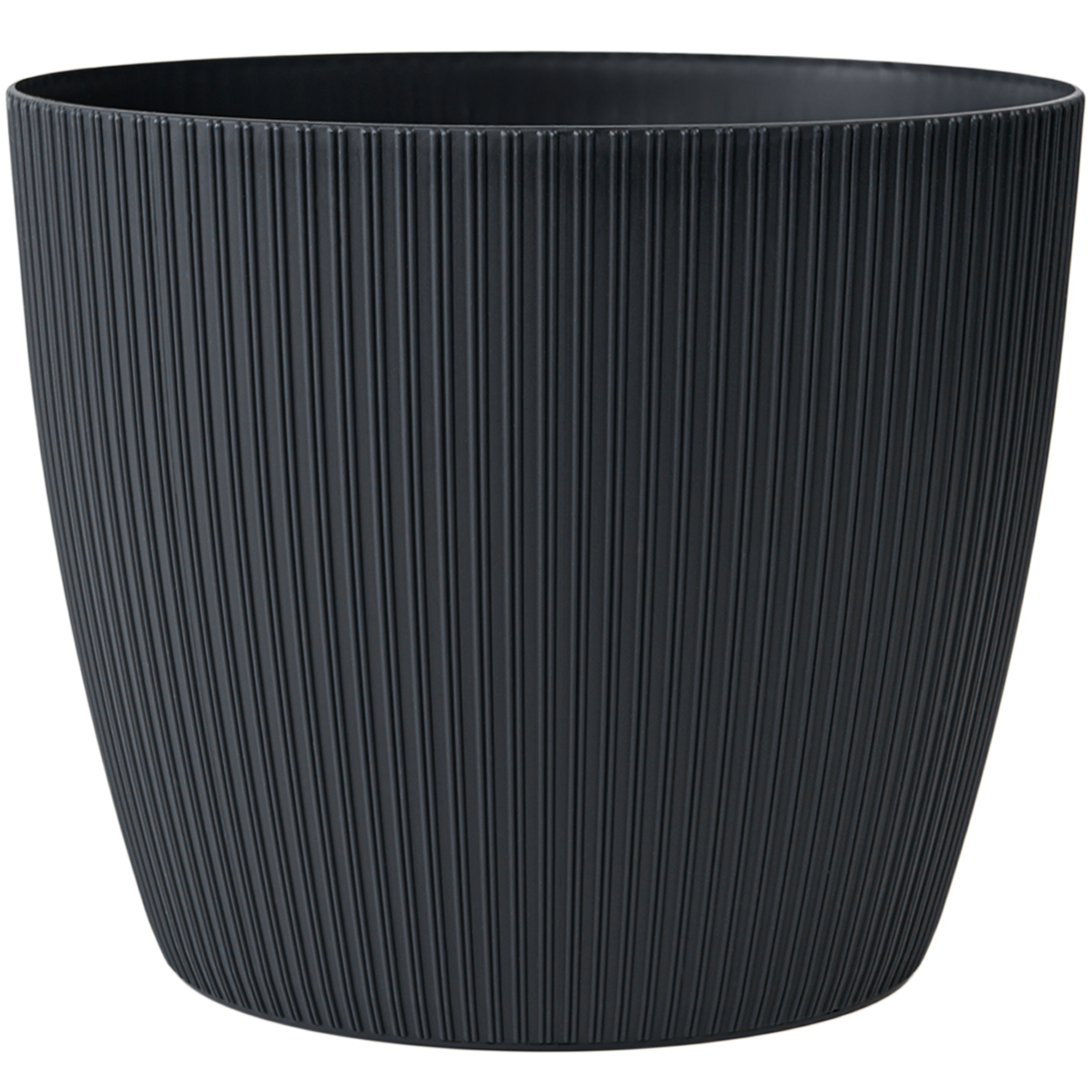 Image of Large Flower Pot 26 / 30 Cm – , Elegant White Planter With Modern Ribbed Design, Durable & Lightweight Plastic, Perfect For Indoor Plants In Living Room, Kitchen, Or Balcony