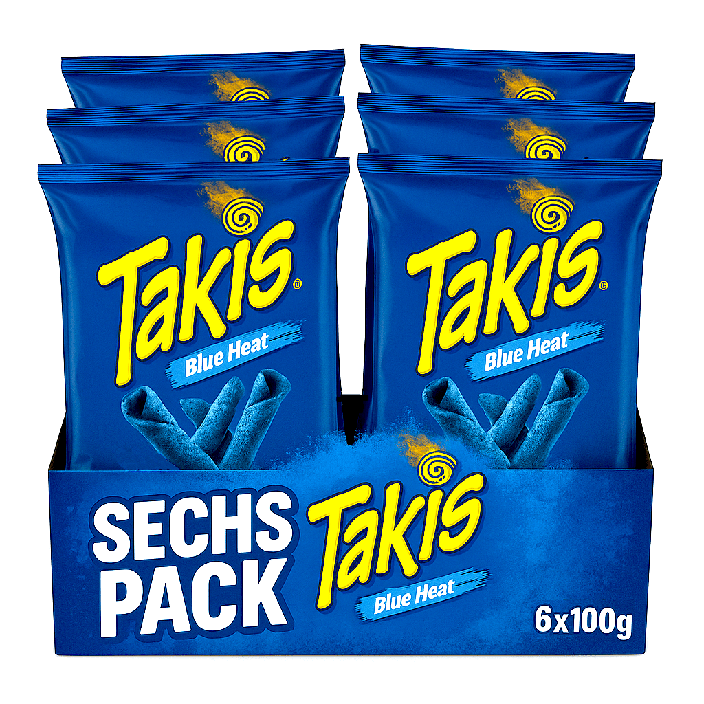 Takis Blue Heat Tortilla Chips 6x100g Six-pack