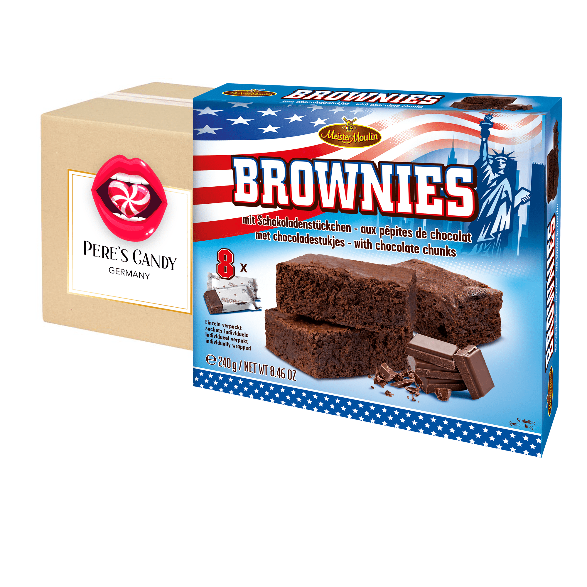 2 X (8x30g) Juicy Chocolate Brownie Cake Mix, Individually Packaged, 480g