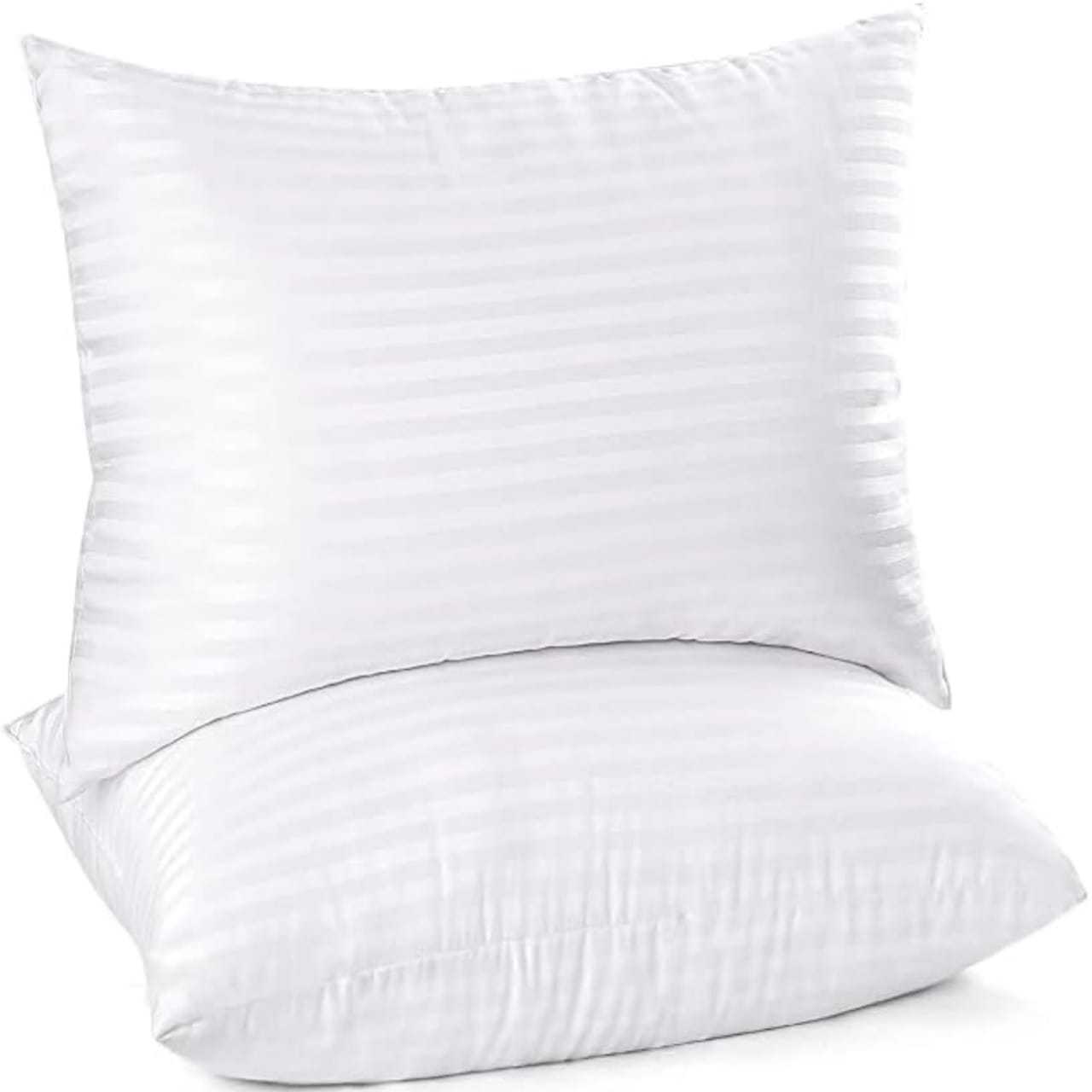 Divine Textiles - 2 BHS Stripe Pillow for Bed, Sofa & Living Room Decor – Soft Supportive Pillow for Everyday Comfort – Elegant Striped Design Enhances Bedroom Aesthetic – Durable, Easy Care & Long-Lasting Pillow for Home Interior Styling