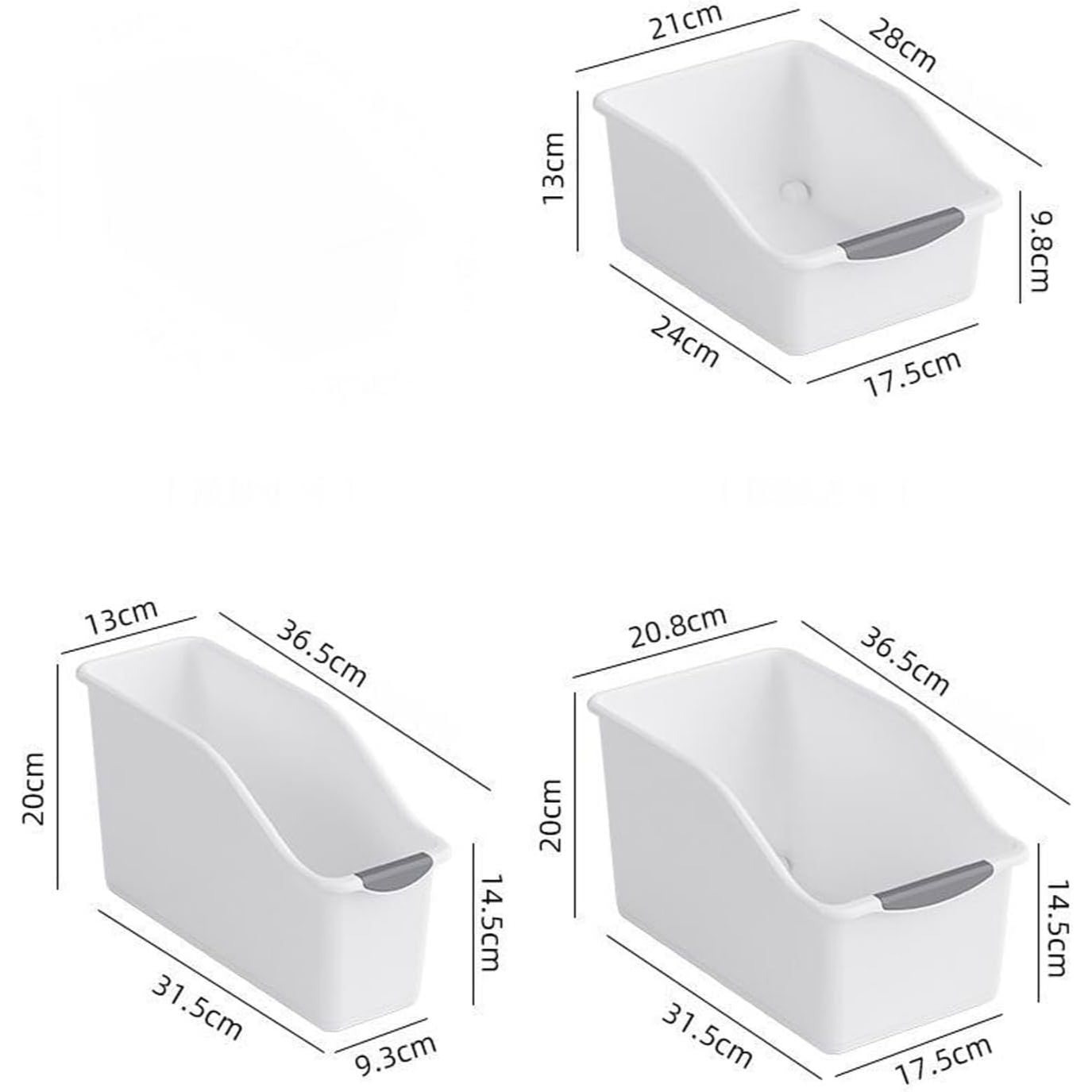 LIVHOME 6pcs Heavy-Duty Plastic Storage Baskets Set