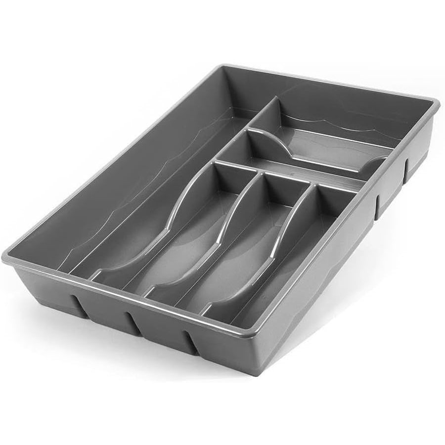 Image of Drawer Organizer - Utensil Box For Drawers 30x39cm White, Graphite, Black, For Small Drawers Kitchen Organizer