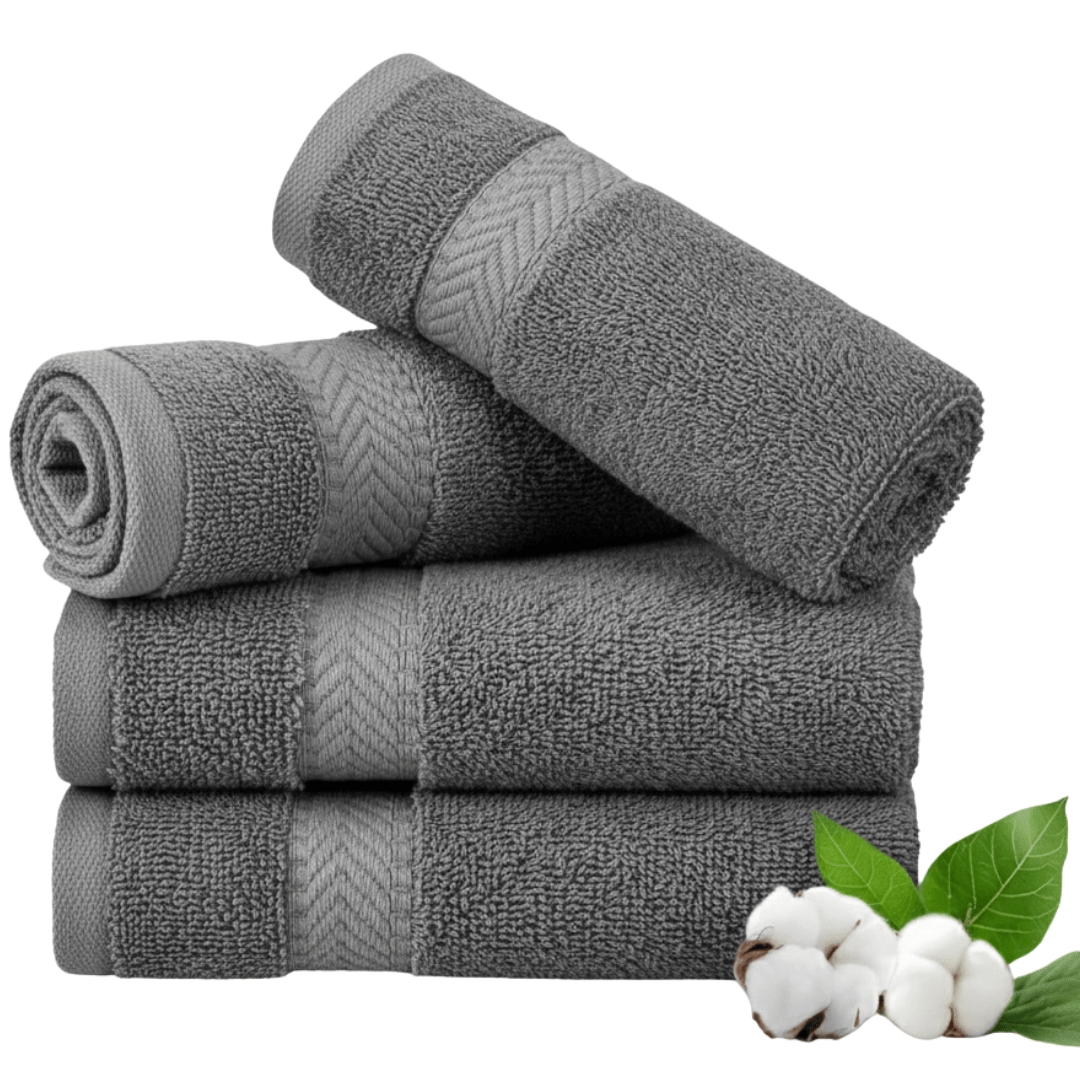 TEMU Face Towel Set Pack Of 4 (30x30 Cm), Super Soft - Absorbent, Quick Dry, Fingertip Towels-washcloths, Drying Cloth, Multiple Colors