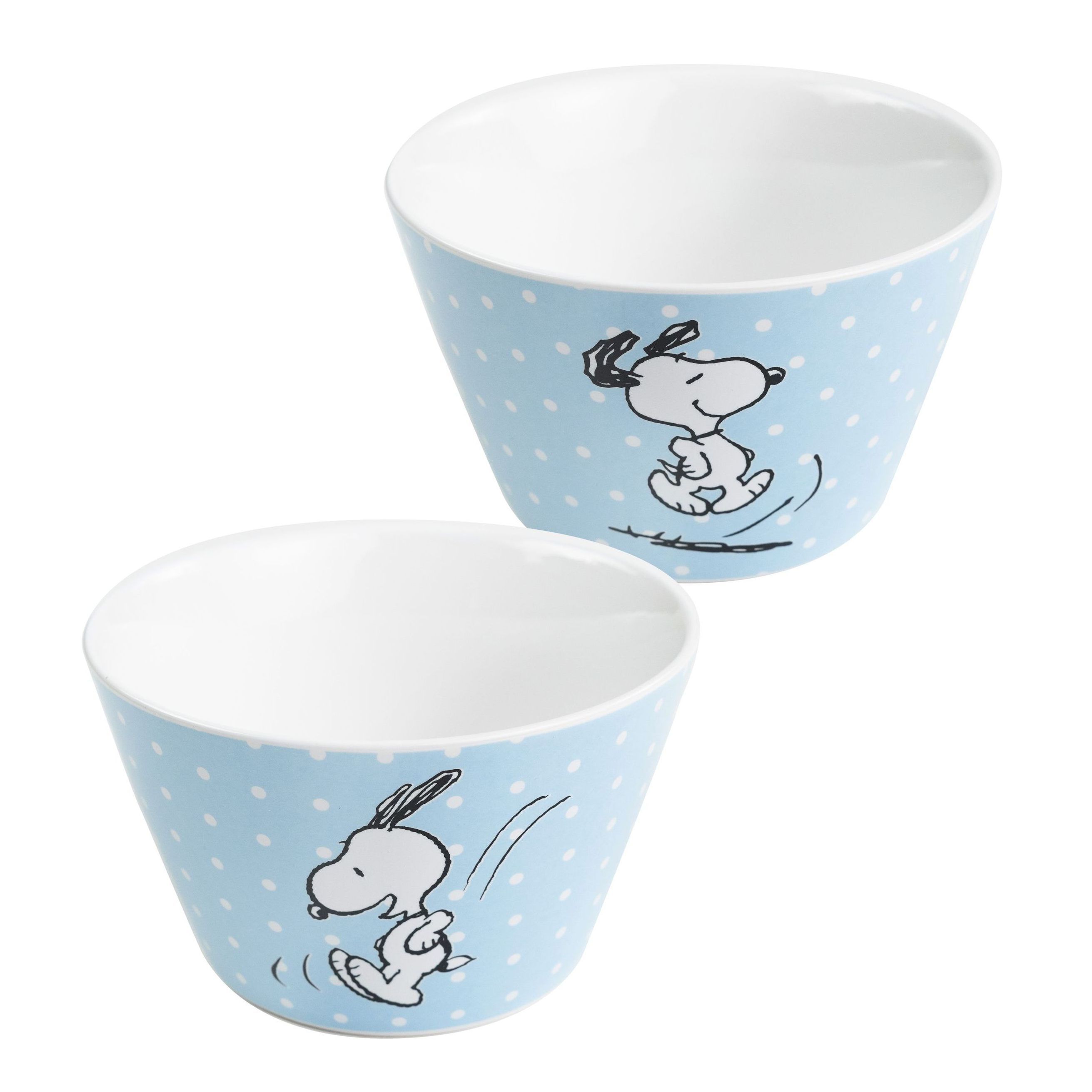 The Bowl - Blue Polka Dot Porcelain Cereal Bowl, 500ml
