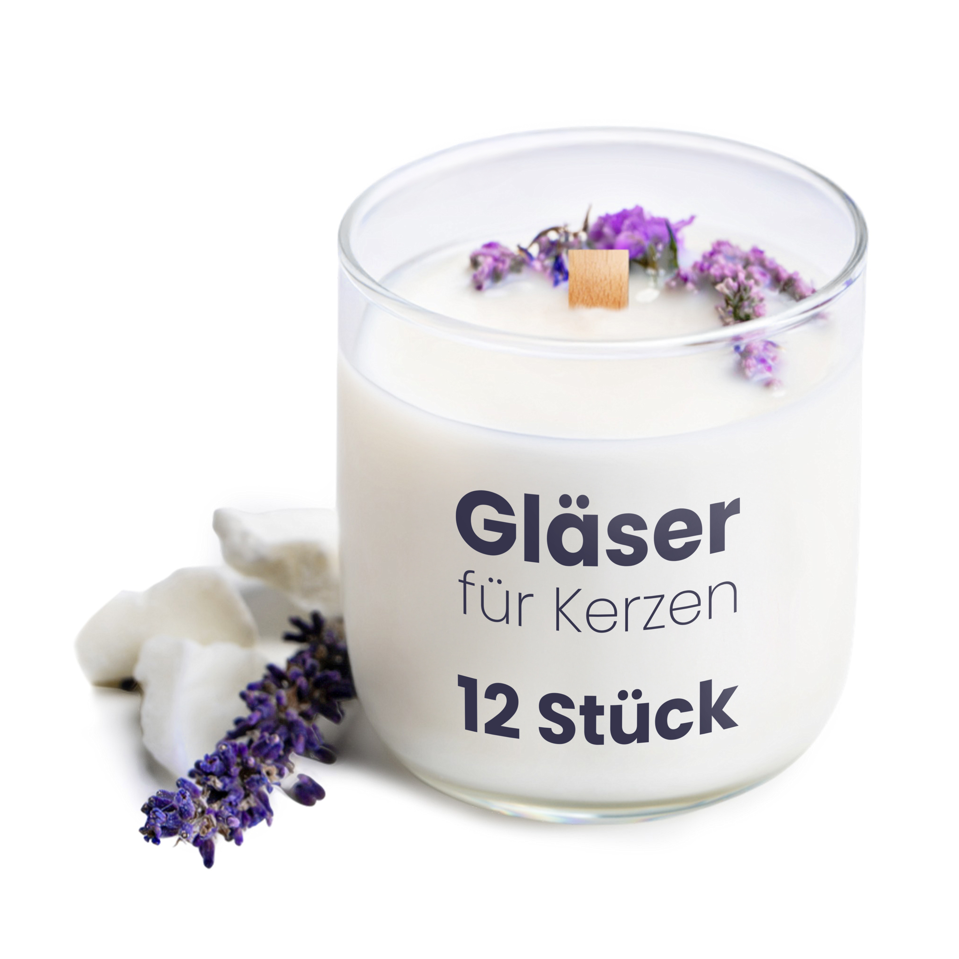 E-shop Kerzengläser 7x8cm, 6/12 Stück kleine Kerzengläser für DIY Kerzen, Gläser für Teelichter und Kerzenhalter, Teelichtgläser