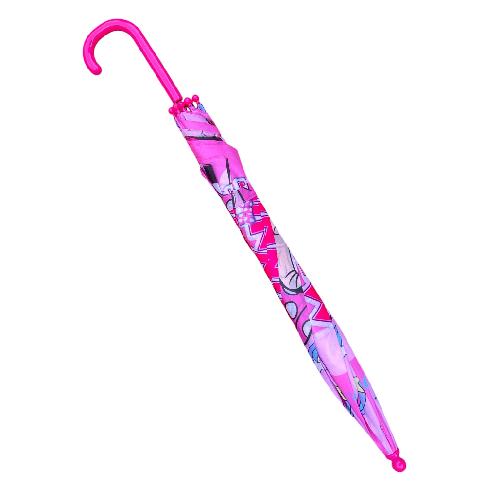 Minnie Mouse Umbrella for Girls with Automatic Opening, 8-Rib Structure, and Mickey Mouse Design