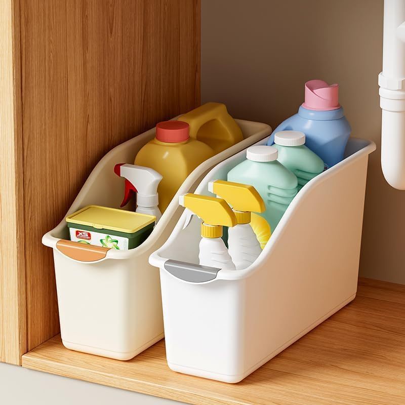 LIVHOME 6pcs Heavy-Duty Plastic Storage Baskets Set