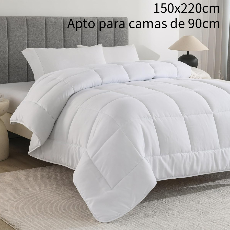TEMU Edredón nórdico de fibra, relleno nórdico 100% poliéster, 170 g/m², y transpirable, , y confortable, adecuado para camas de 90 cm, 105 cm, 135