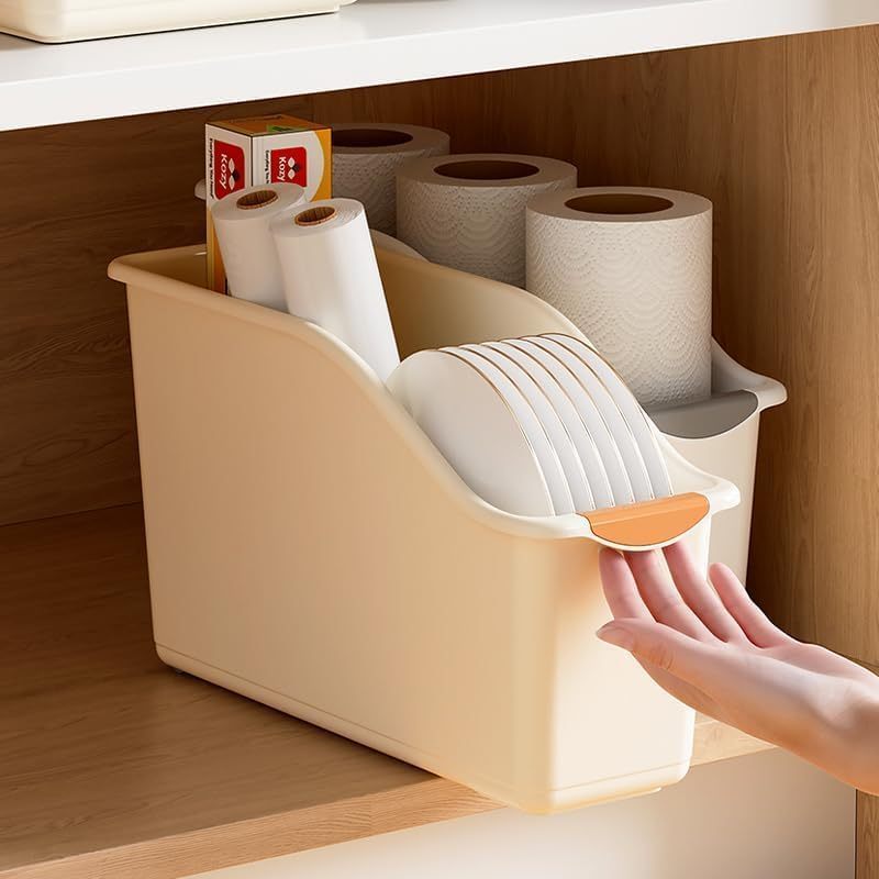 LIVHOME 6pcs Heavy-Duty Plastic Storage Baskets Set