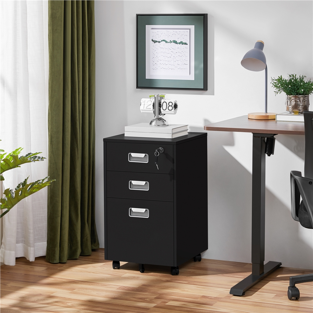 Costoffs File Cabinet Rolling Cabinet With 3 Drawers And Hanging File Cabinet Cabinet For Living Room Office Study, Office Supplies