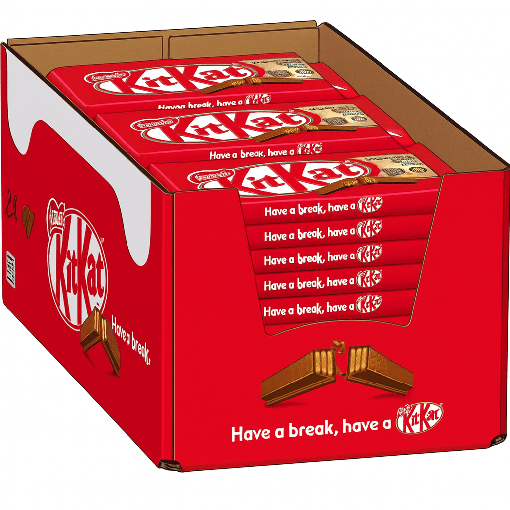 Kitkat Classic Chocolate Bar 24-pack – Crispy Wafer With Milk Chocolate | Display
