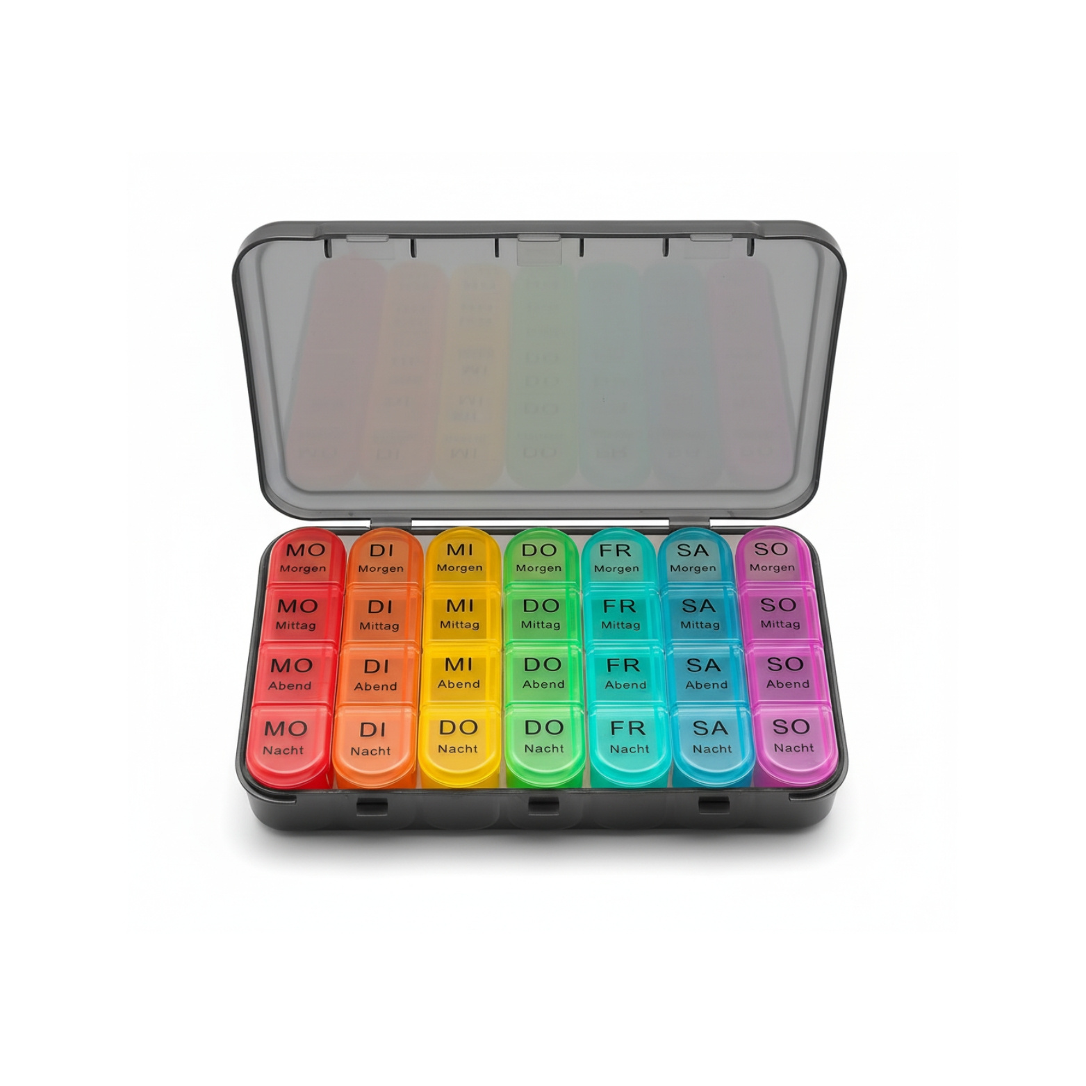 Image of Pill Organizer - Colorful Tablet Storage Box