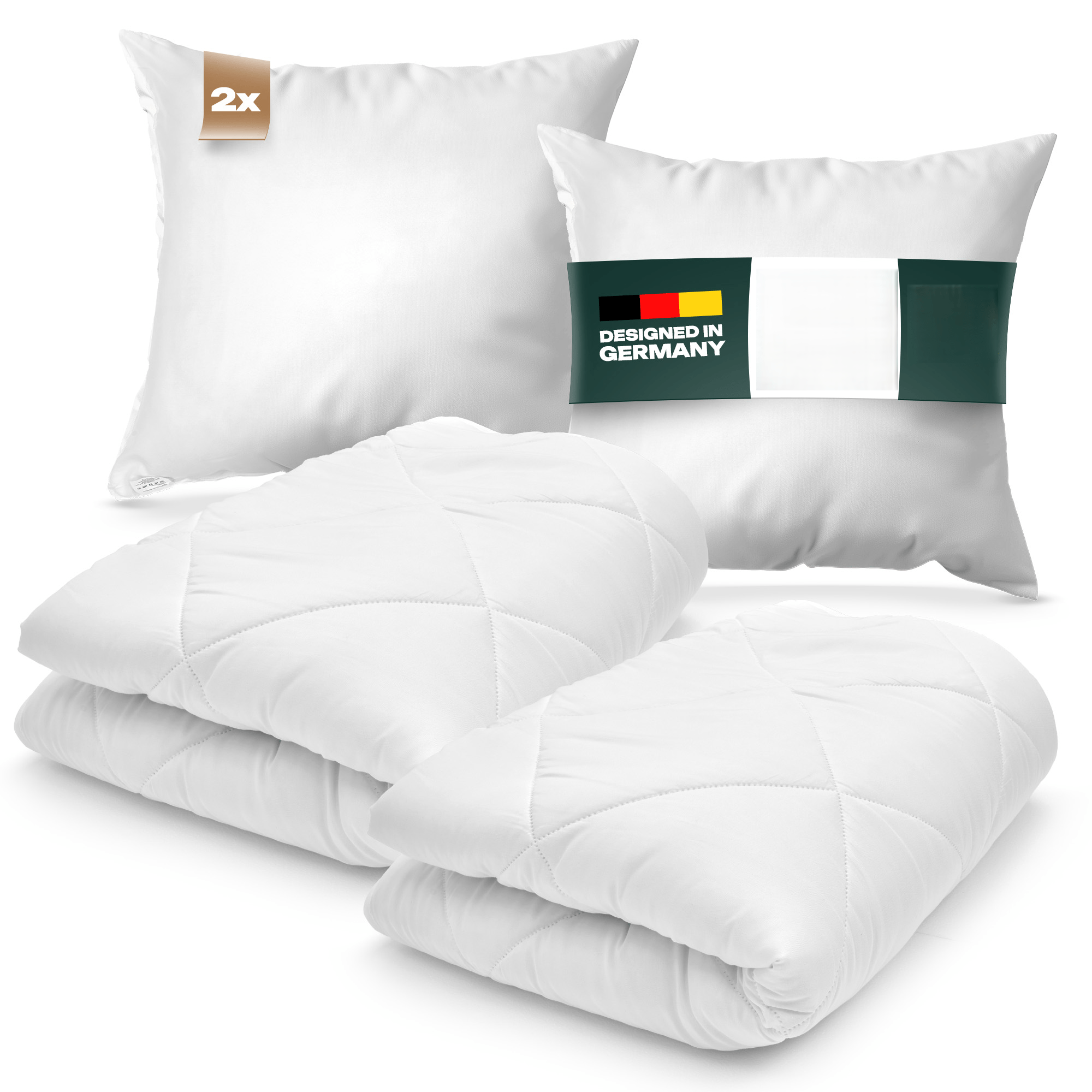 E-shop Bettdecke + Kopfkissen Bettdeckenset 2x Bettdecke und 2x Kopfkissen 2x 135x200cm und 2 x 80x80 cm