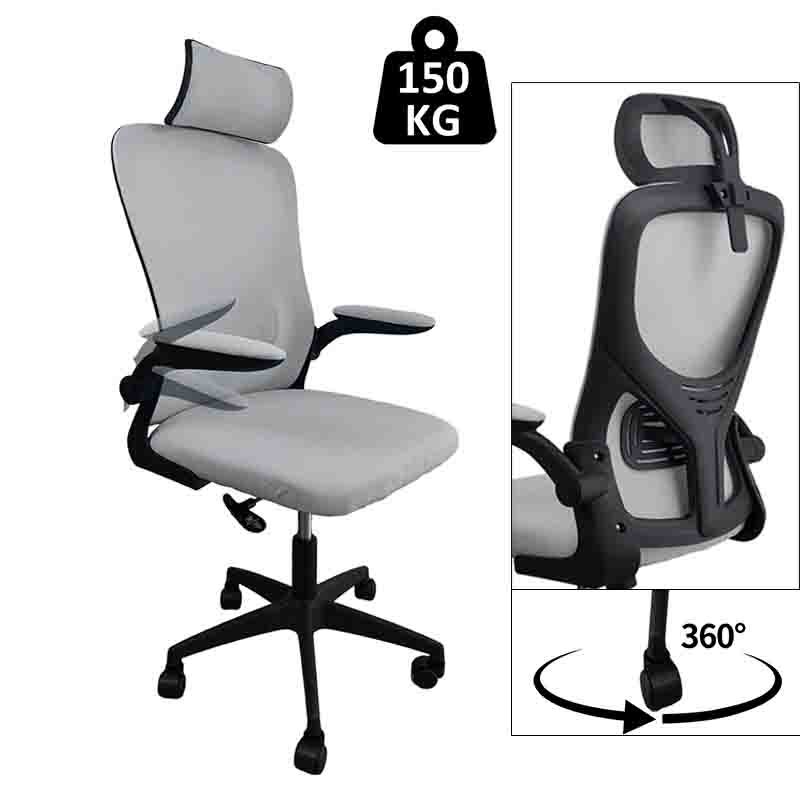 TEMU Ergonomic Desk Chair With Adjustable Lumbar Support Headrest Padded Seat Armrest