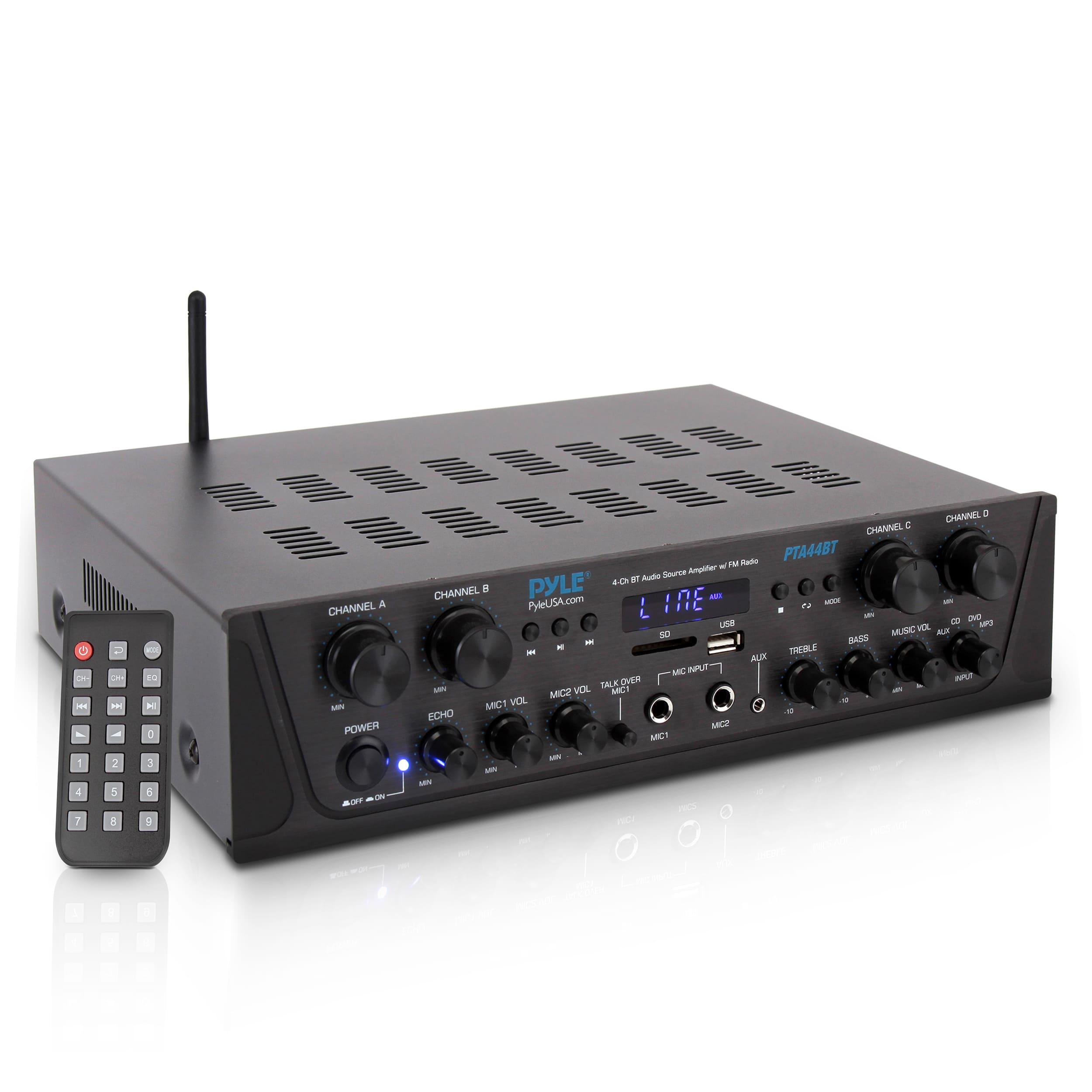 500w Bluetooth Amplifier, Mini Amplifier, Amplifier, - 4 Channel Aux, Fm Radio, Rca Subwoofer, Usb, Mic Input With Echo, Audio Amplifier - Perfect For & Studio
