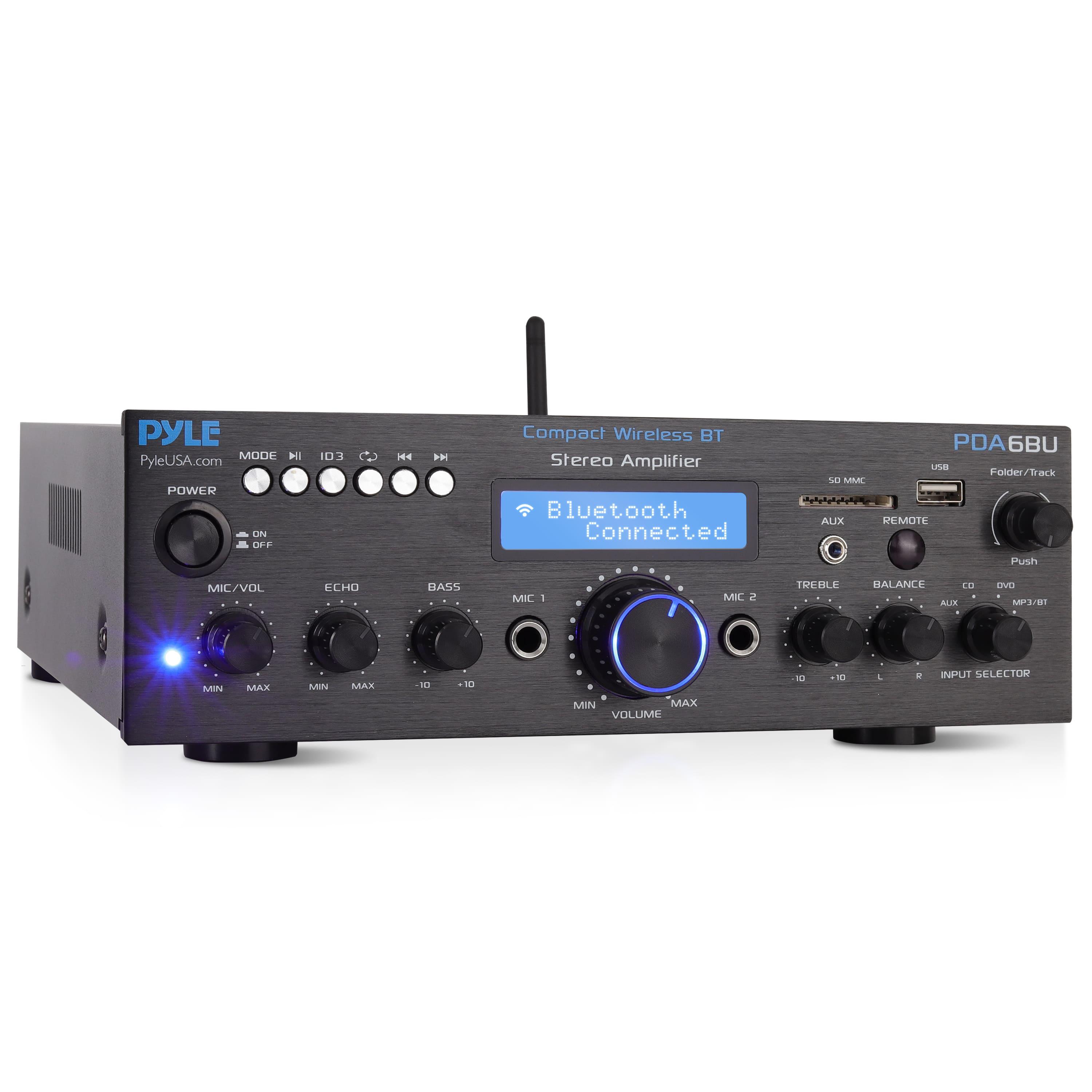 Amplifier, 200w Stereo Amplifier, Bluetooth Amplifier- With 2 Channels, Audio Receiver- With Usb, Sd, Aux, Microphone & Echo, Fm-radio, Amplifier- With Lcd Display, Home-audio Hifi Sound System
