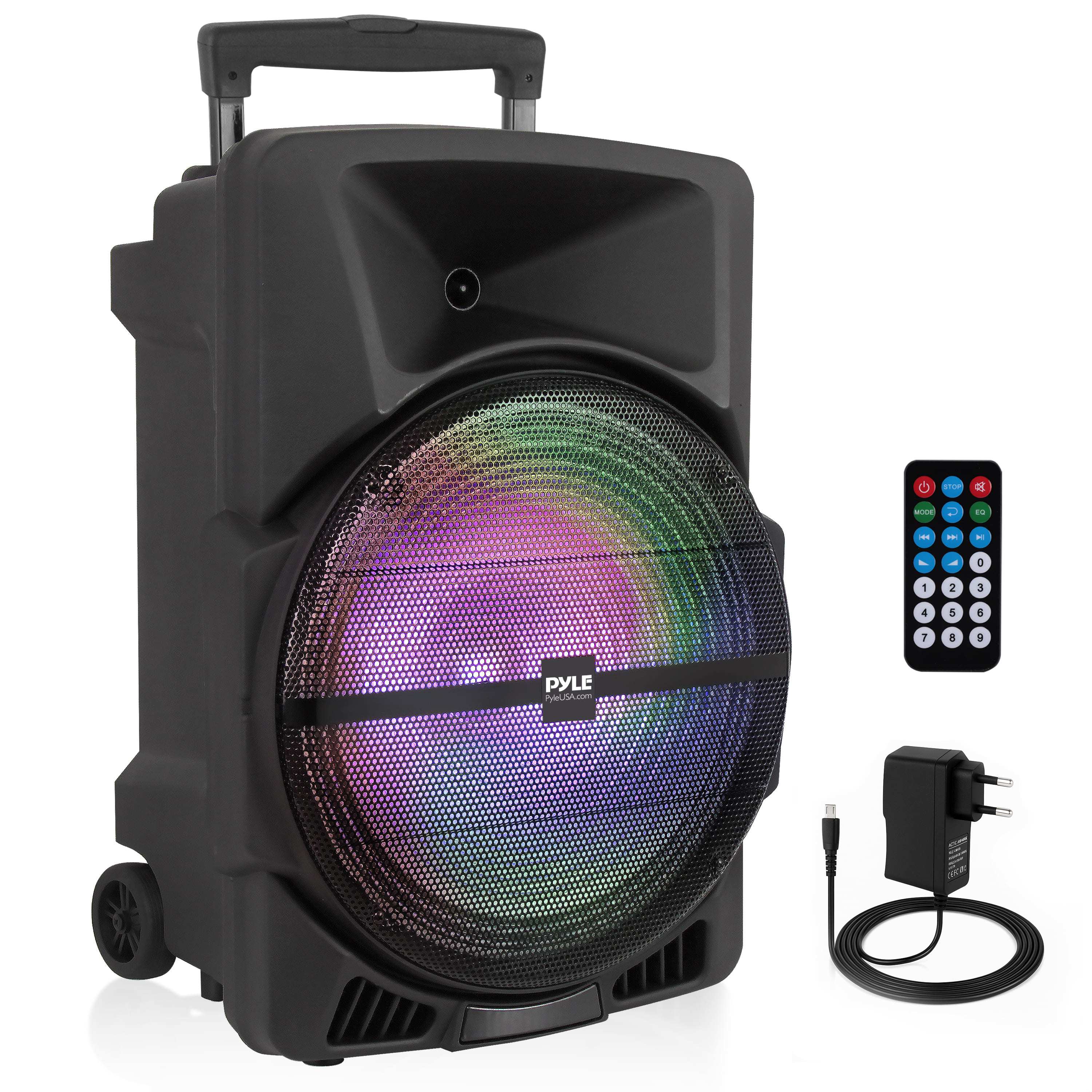 Image of – Large Bluetooth Speaker, Pa System, Music Box, Karaoke Box, Bluetooth Box, 12" Subwoofer, Portable Music Boxes With Rechargeable Battery & Party Lights, Mp3/usb/aux Input