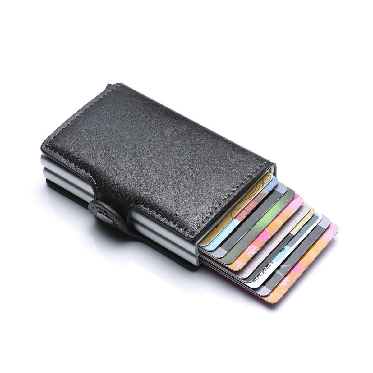 E-shop Mini Geldbörse, Geldbörse Herren, Leder Geldbörse (Men's Wallet, Mini Portemonnaie Herren,Geldbörse mit Münzfach, Slim Portmonnaie Clip,