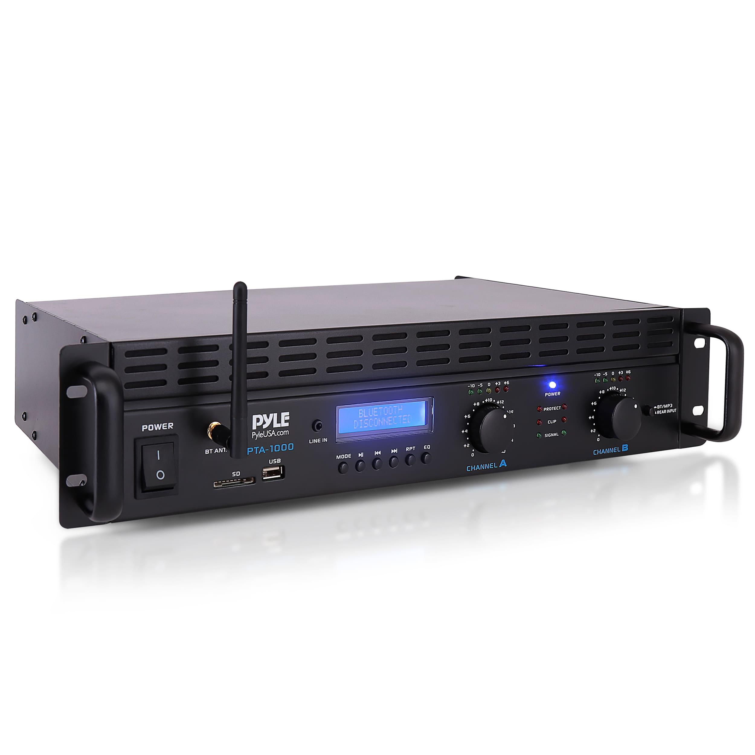 Amplifier, Mini Amplifier, 2000w Bluetooth Stereo Audio Amplifier, Rackmount, 2-channel With Trs Xlr Input, Lcd, Bridge Mode, , Wireless