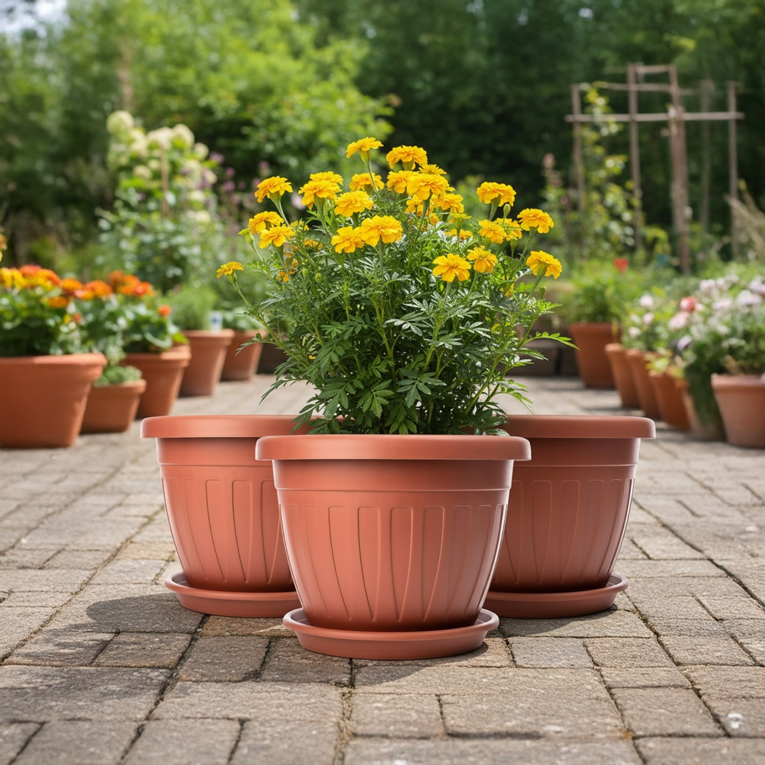 E-shop Blumentopf mit Untersetzer Set a ø 40 cm
