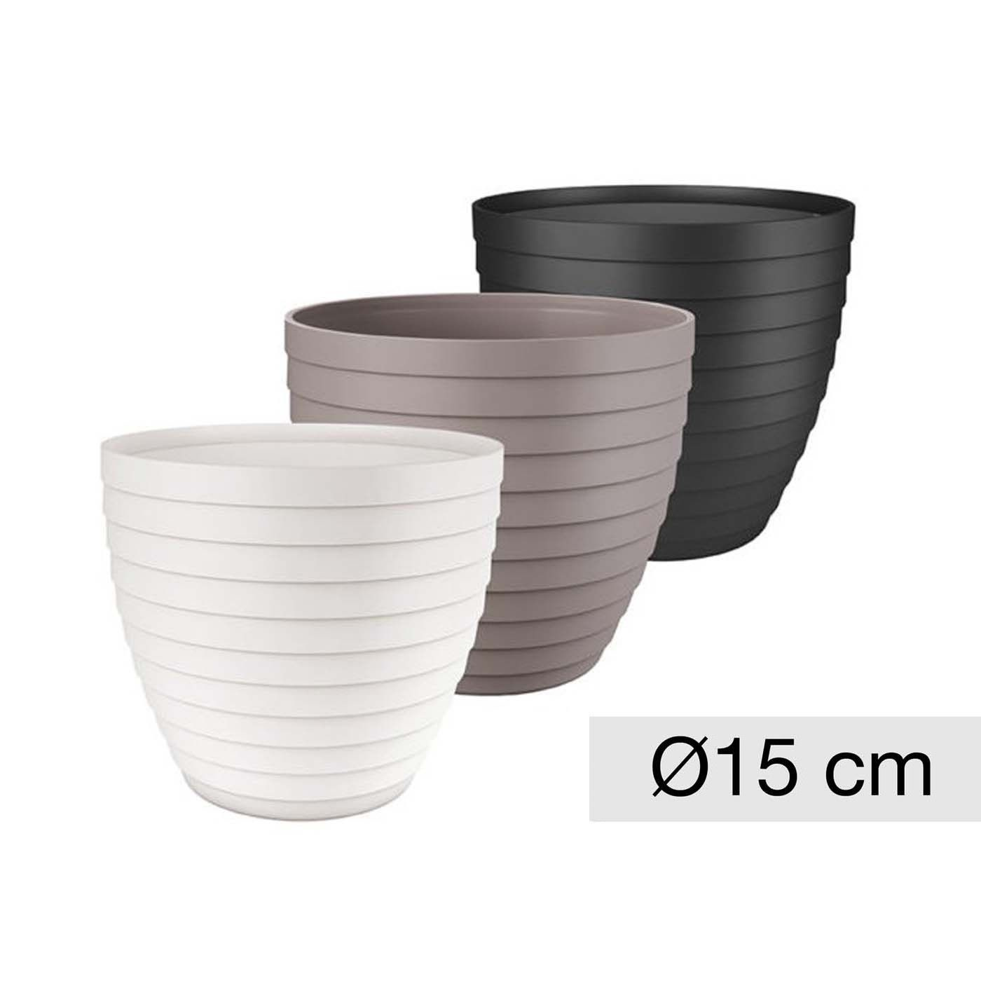 TEMU Zylx shopping – Pack 3 Macetas Decorativa de Plástico, 5 Tamaños, Diseño Moderno para Interior y Exterior, Color Aleatorio