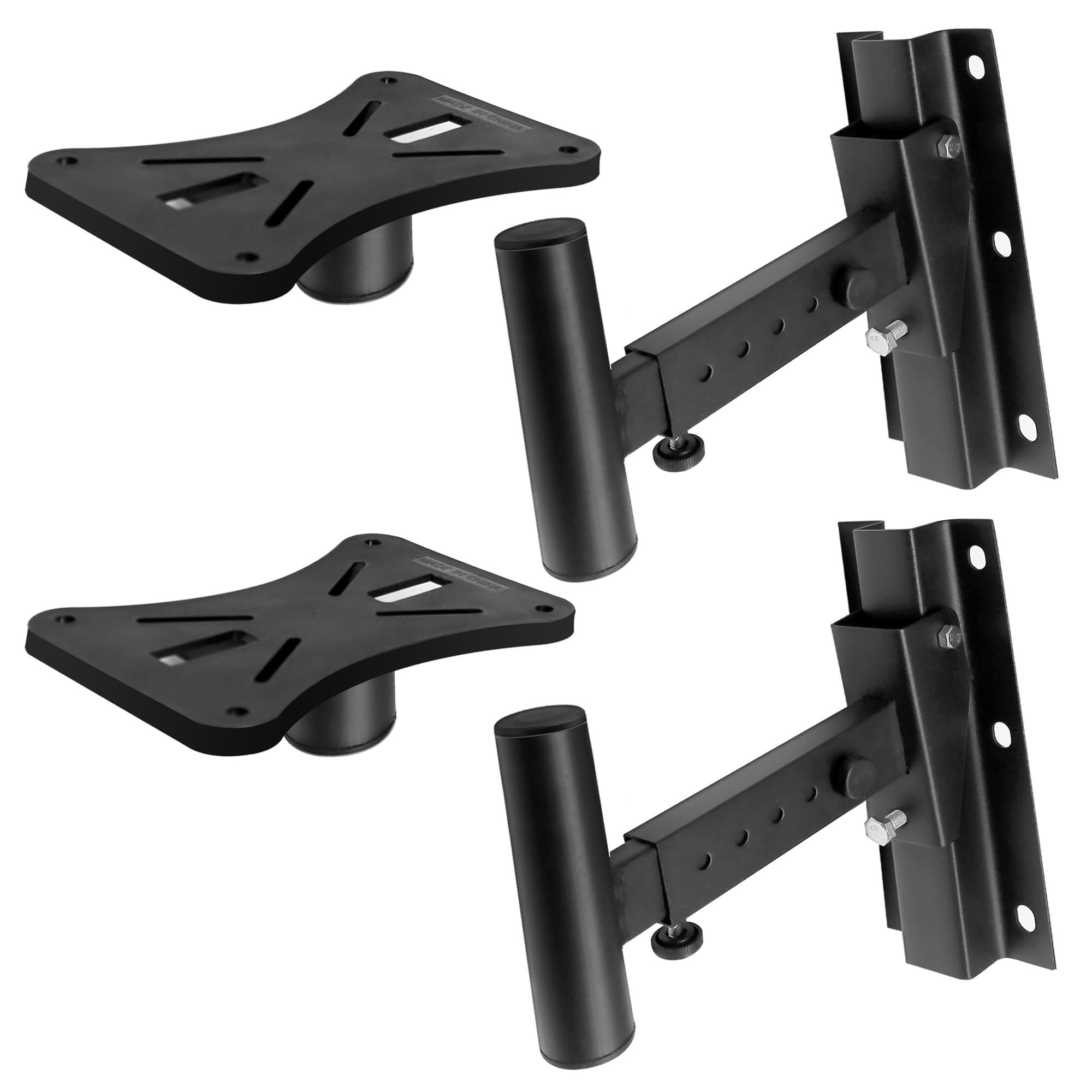 Image of Speaker Wall Mount, Speaker Stand With 90°/30° Tilt/rotation, 2pcs Adjustable Wall Mount, Including Base Holder, Speaker Wall Mount, To 36kg, 31.8cm Distance From Wall.
