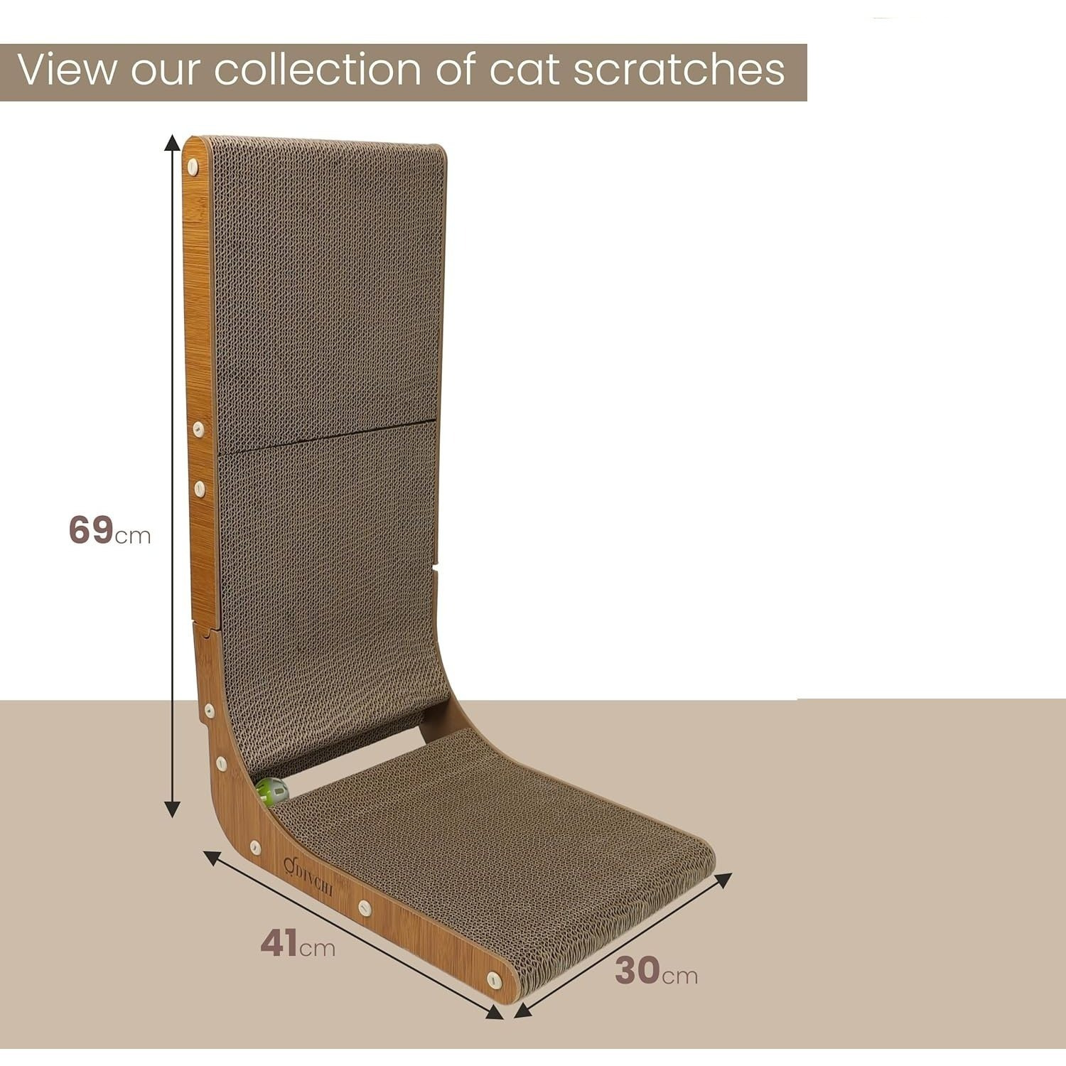 L-Shape Cat Scratching Pad with Wall Mounted Design
