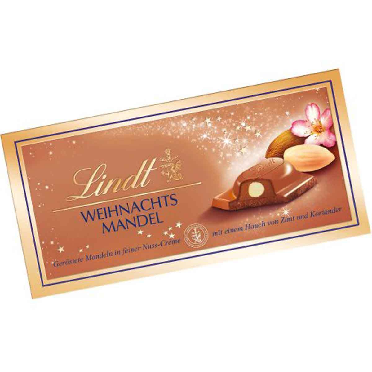 Image of Lindt Christmas Chocolate Almond From Whole Milk 100g 4-pack