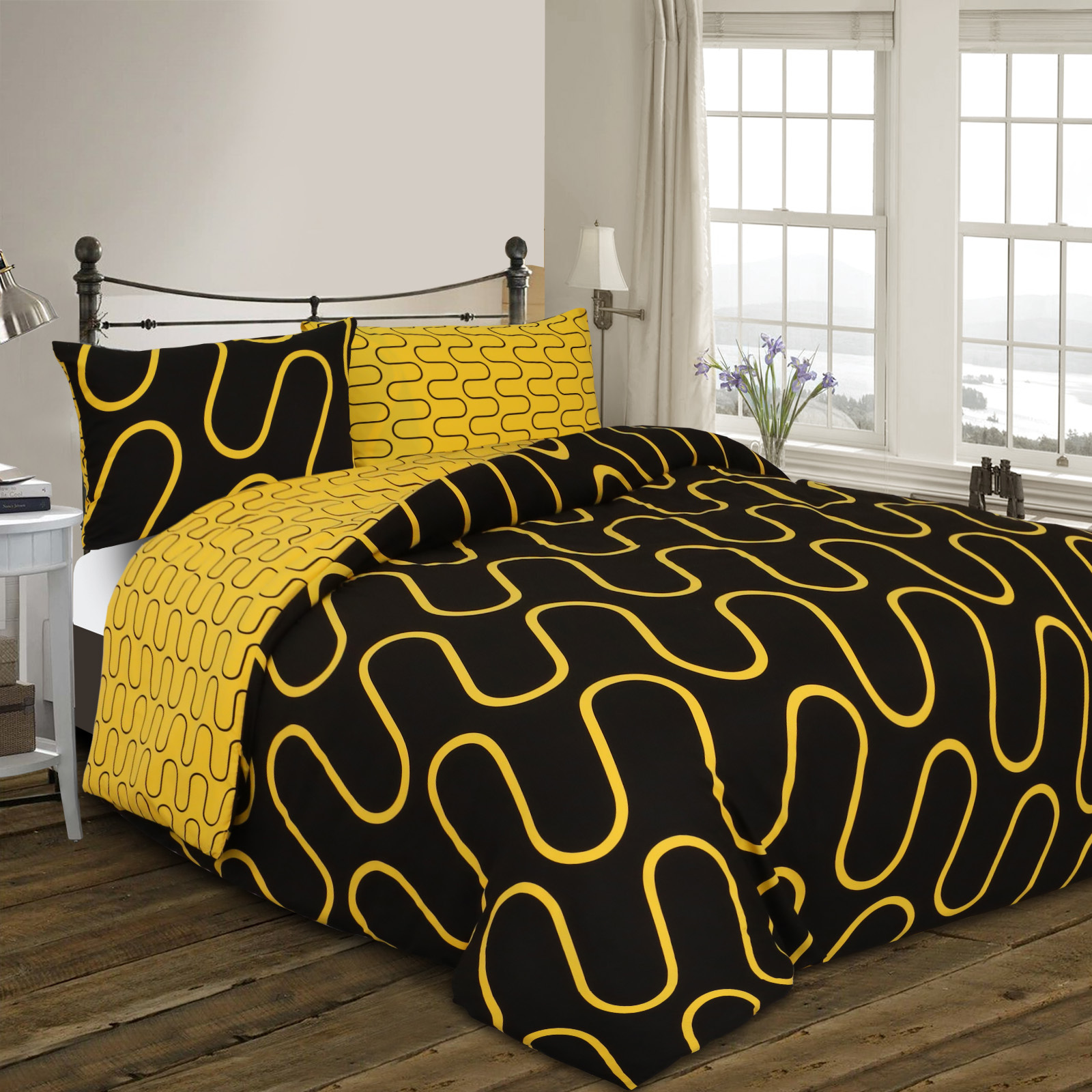 3 piece   duvet cover set soft breathable microfiber bedding for     reversible design with button closure for bedroom or  