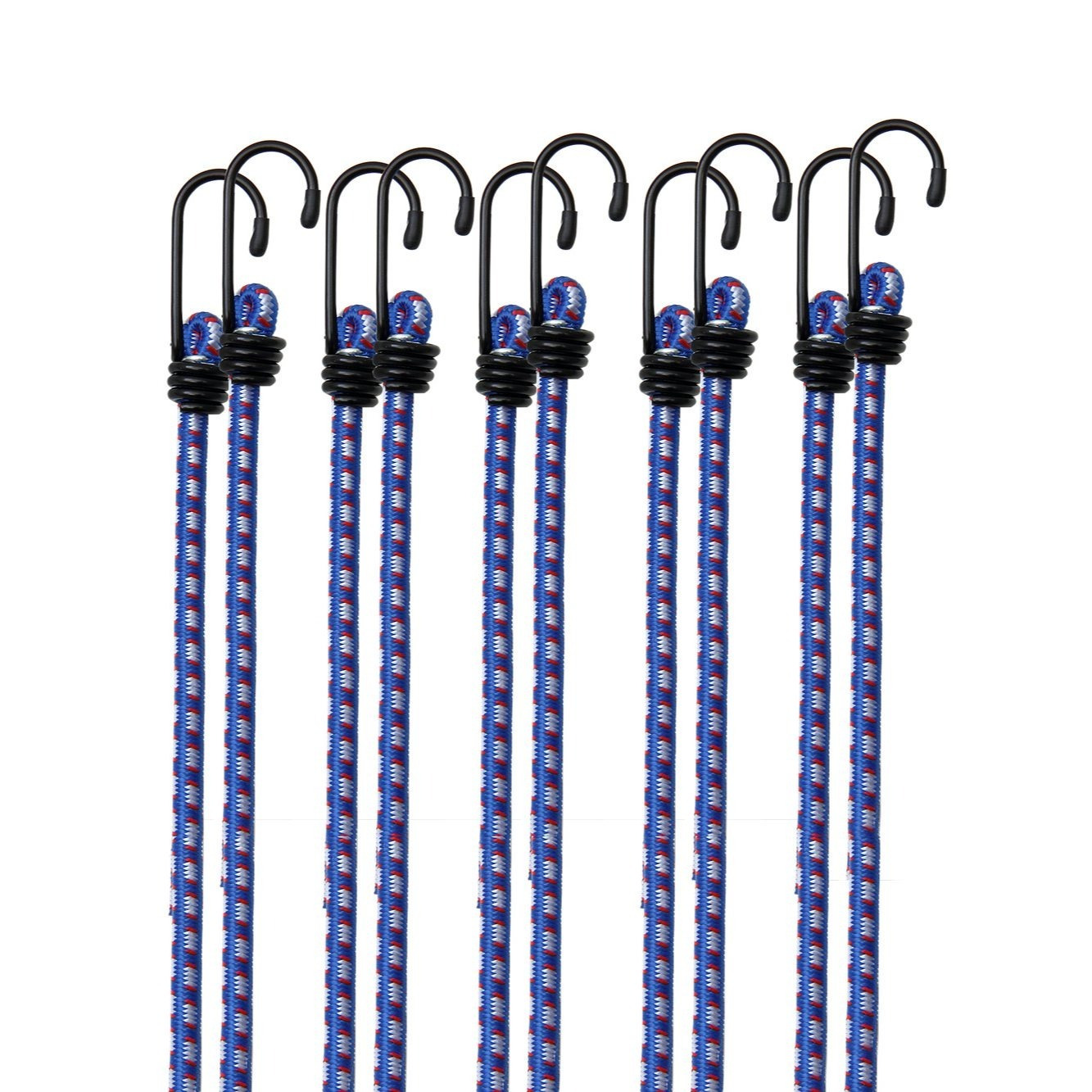 TEMU Jeu de élastiques avec crochets métalliques, extenseur de 30,5 cm, sangles de bagage universelles, cordes de tension