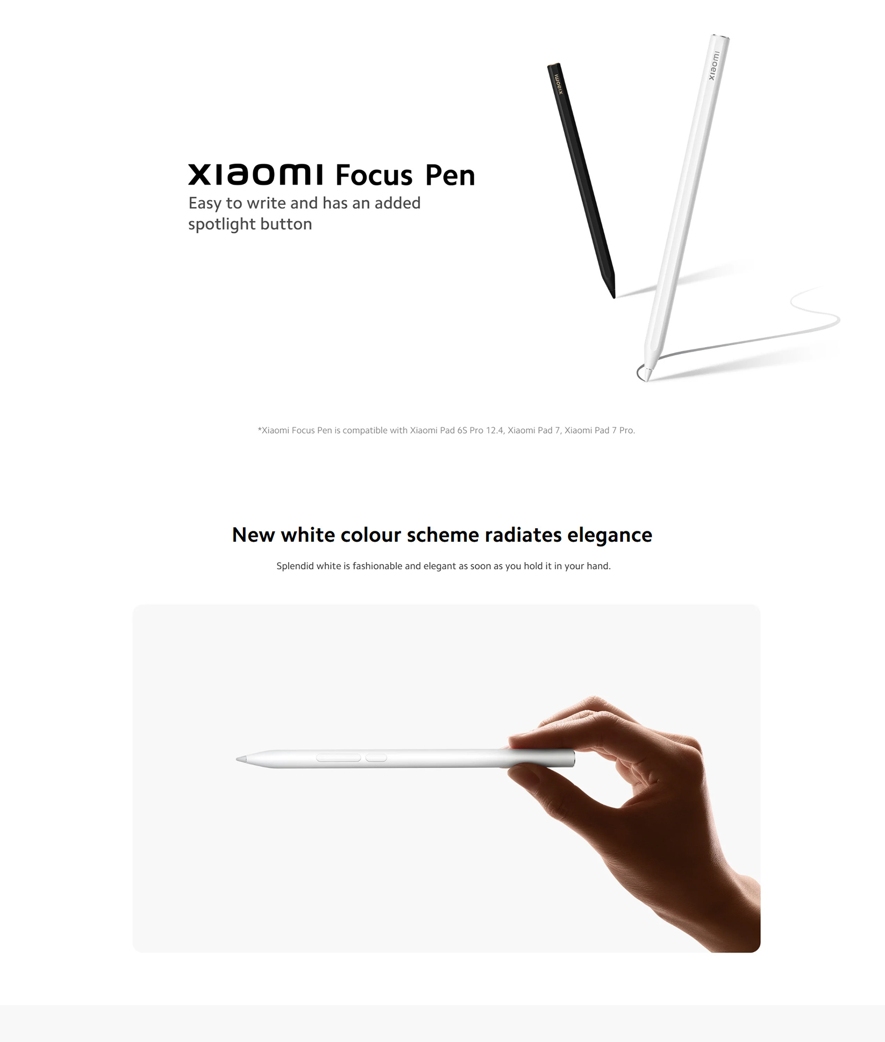 xiaomi focus pen white touchscreen pen suitable xiaomi pad - Temu