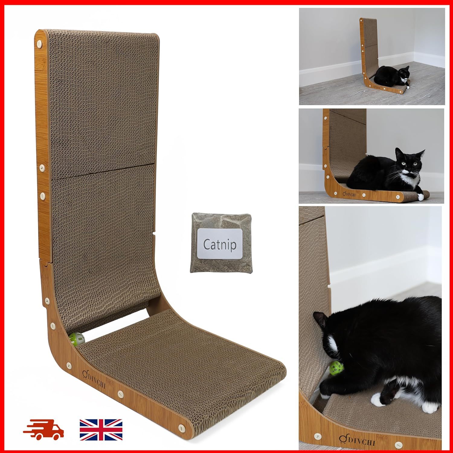 L-Shape Cat Scratching Pad with Wall Mounted Design
