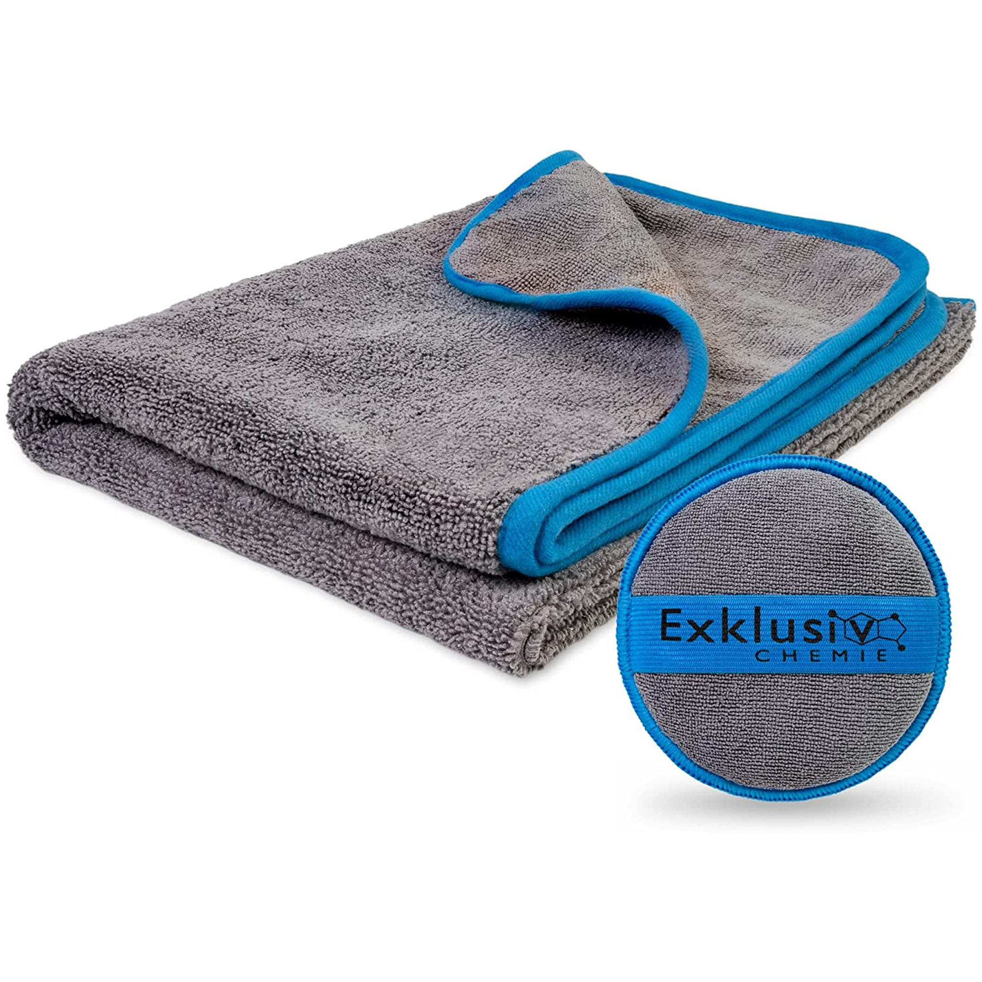 Image of Terry Cloth Extra Large - Cm - 470 Gsm + Hand Polishing Sponge | Absorbent, & Paint-friendly | Microfiber Cloth Car Large | Car Care Towels | Q3