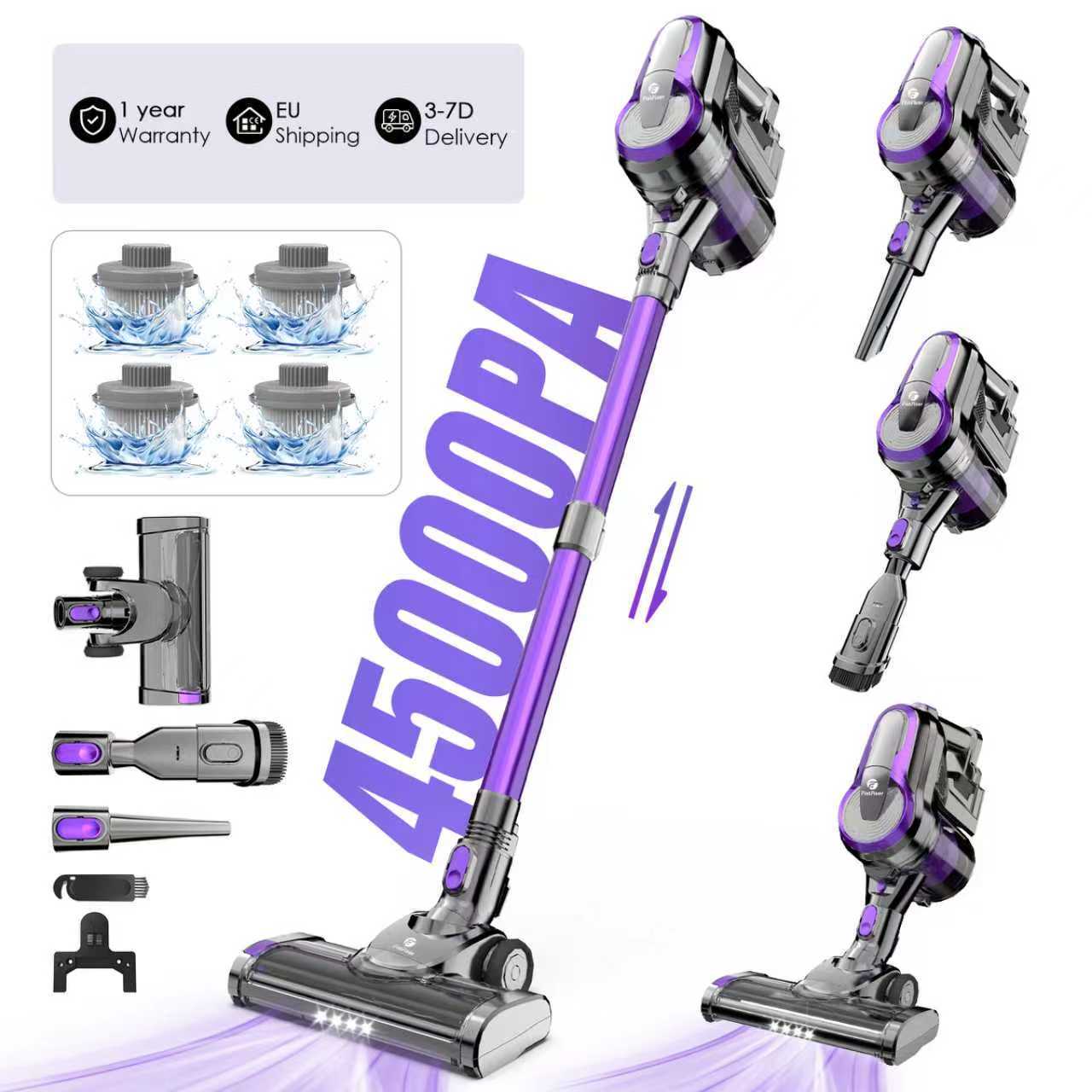 TEMU Cordless Vacuum Cleaner, 55-minute Home Vacuum Cleaner, Wall-mounted Rechargeable Cordless Vacuum Cleaner, Rechargeable Cordless Vacuum Cleaner