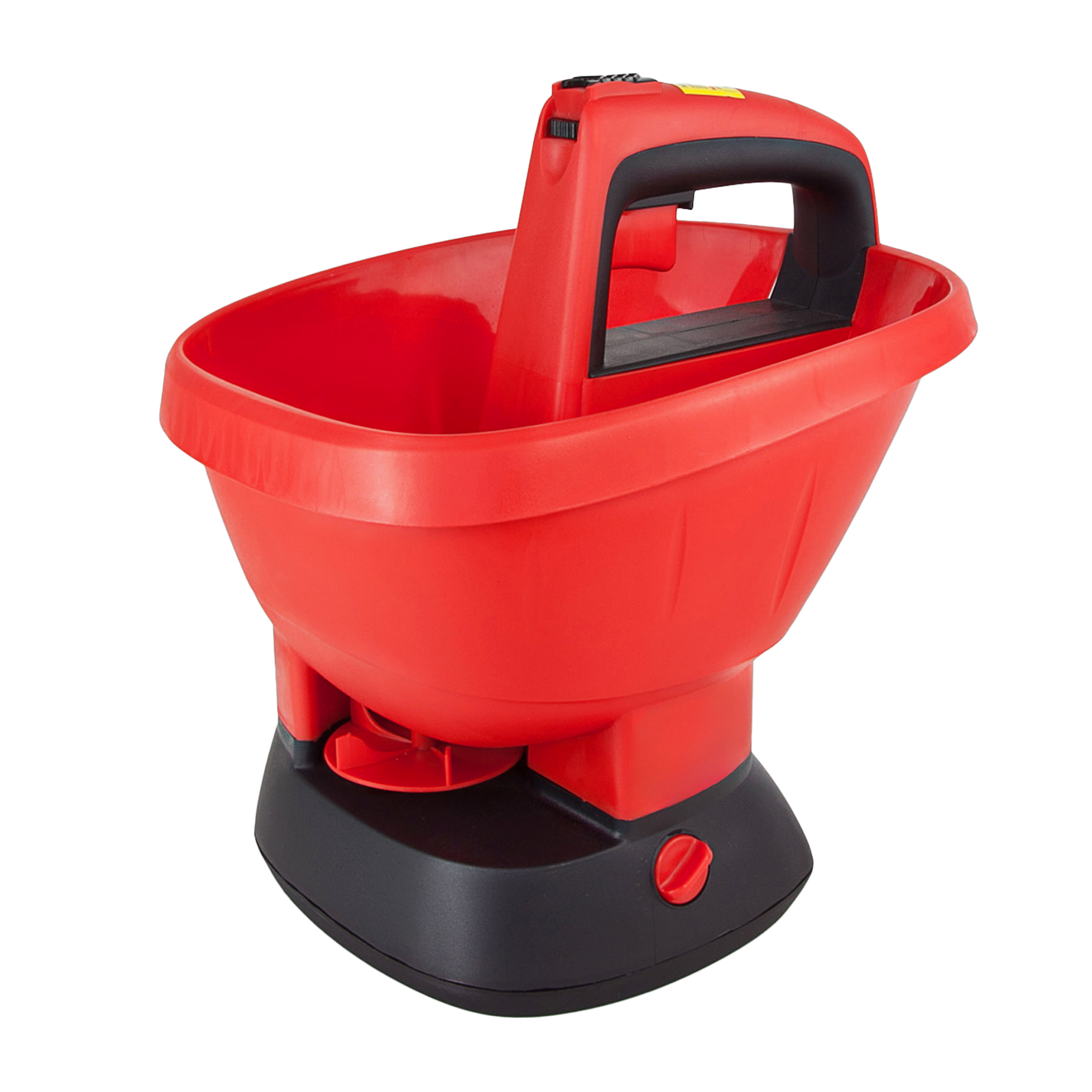 E-shop Düngerstreuer elektrisch 6 Volt, 2,7 Liter, 5 stufige Streumengenregulierung, stufenlose Drehzahlregulierung, ideal für Rasensaat, Dünger,