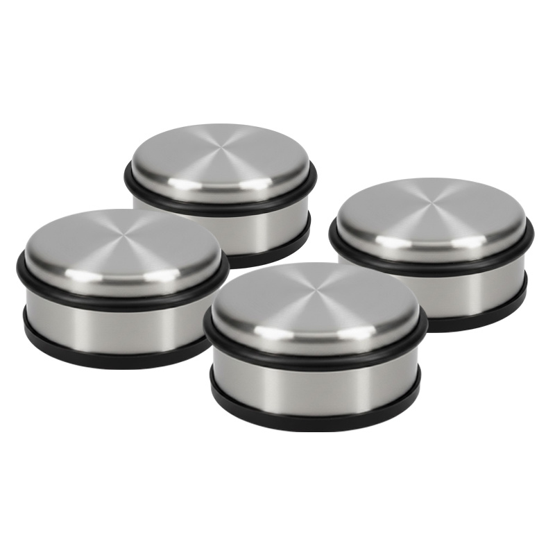 E-shop 4x Türstopper Boden schwer Edelstahl 1,15 kg 10,7 × 5,2 cm