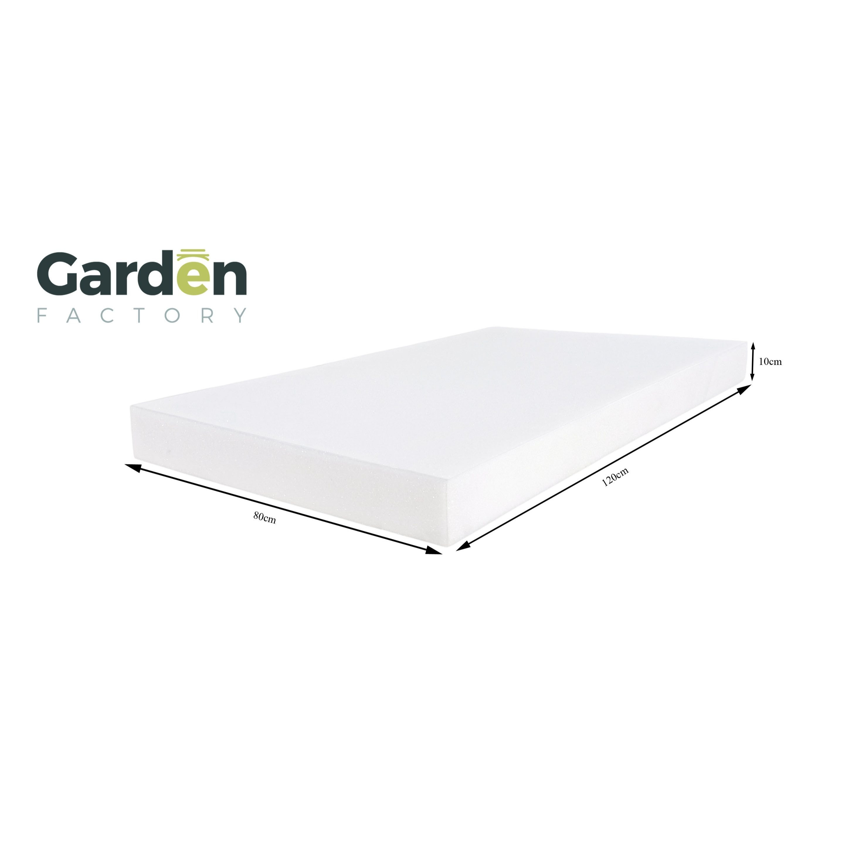 E-shop Schaumstoffplatte 120x80x10cm, 120x60x10cm, 120x40x10cm – Polsterschaum, dicht, Schaumstoffmatte, Schaumstoffkissen für Palettenmöbel, Matratze,
