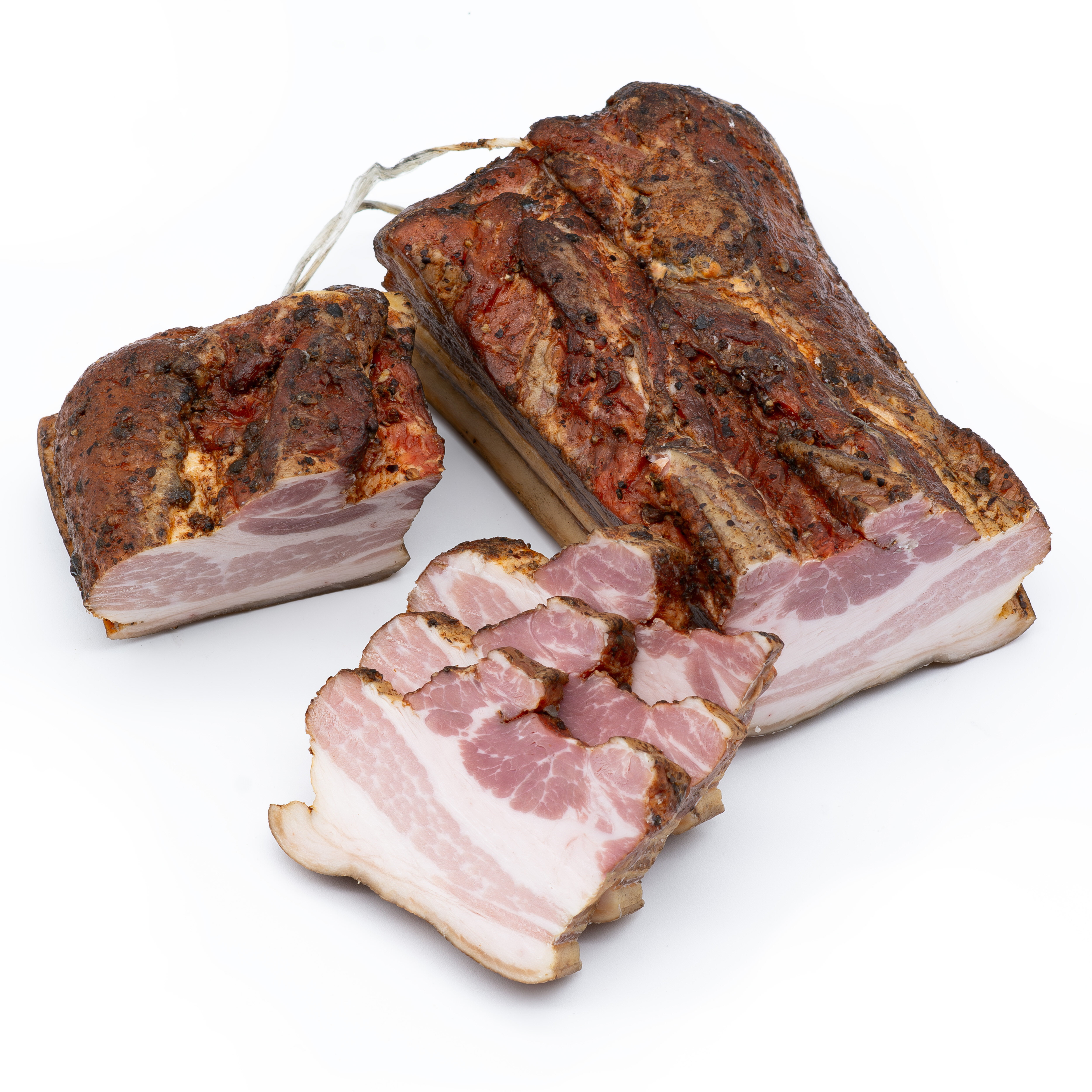 Landperle Smoked Pork Belly Bread Sticks, 650 G, Black Smoked, Made From Lean Pork Belly