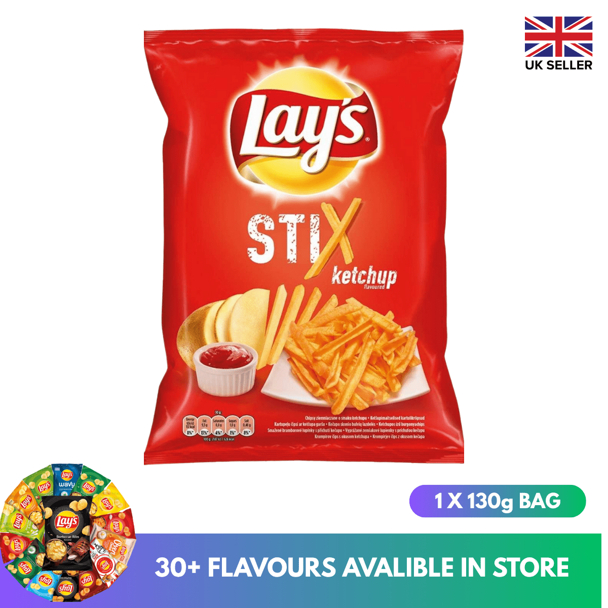 TEMU Lays - Stix Ketchup Crisps - 130g