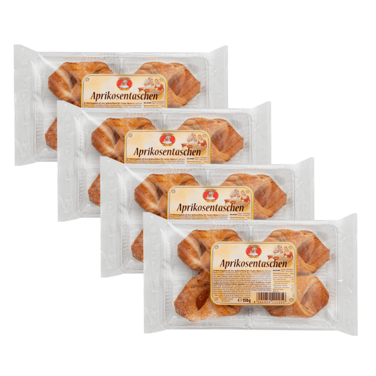 Image of Patisserie Matéo Apricot Pastries 4 × 150 G | Fruity Sweet Puff Pastry Baked Goods