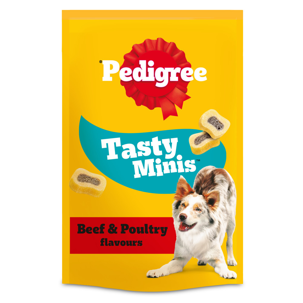 TEMU 16 X 155g Pedigree Bites Minis Dog Treats Slices Beef & Poultry (2 X 8 Pack)