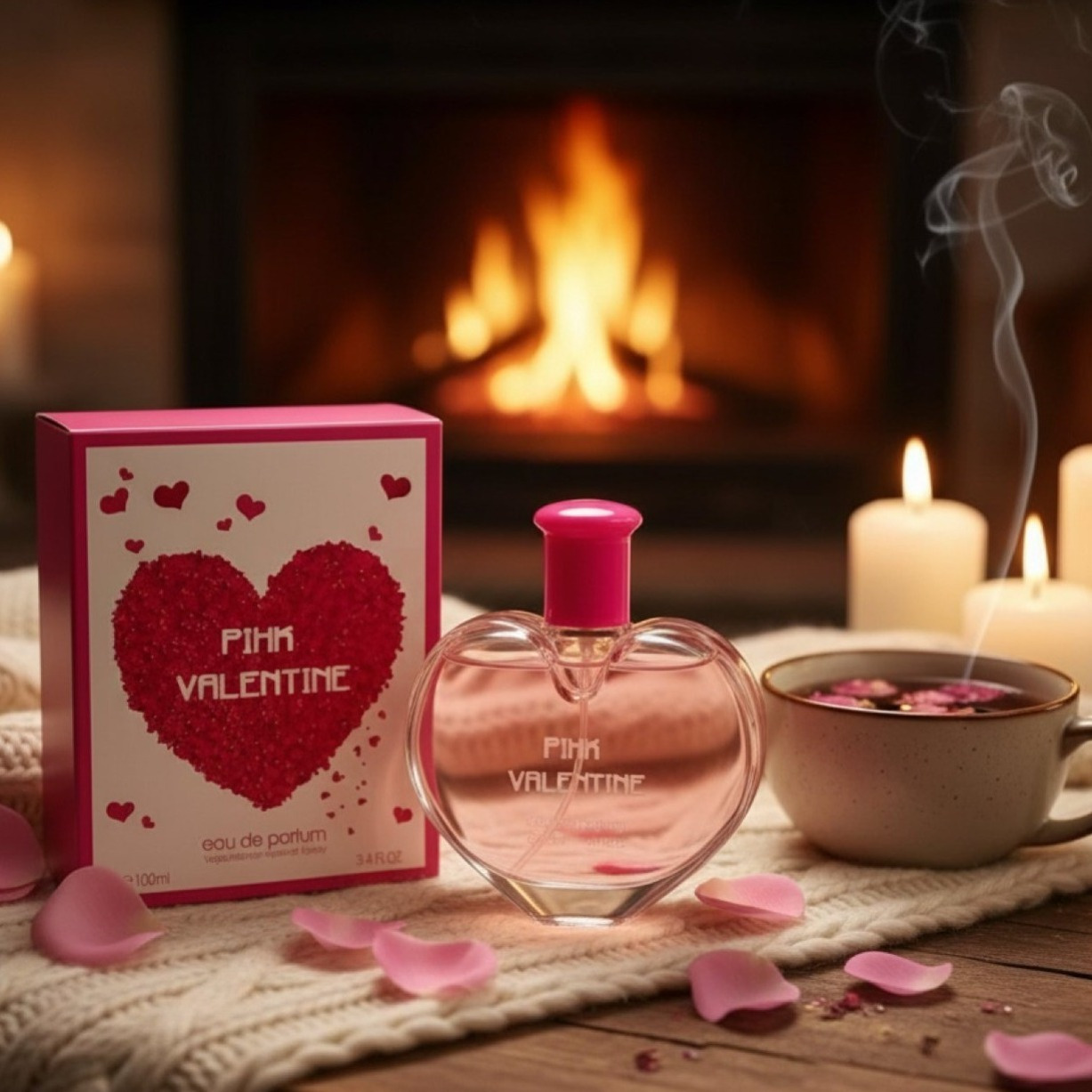 TEMU Pink Womens Perfume For Valentine Edp 100ml – Luxury Ladies Feminine Fragrance Perfect For Dates And Parties | And Long Lasting, Sweet & Floral