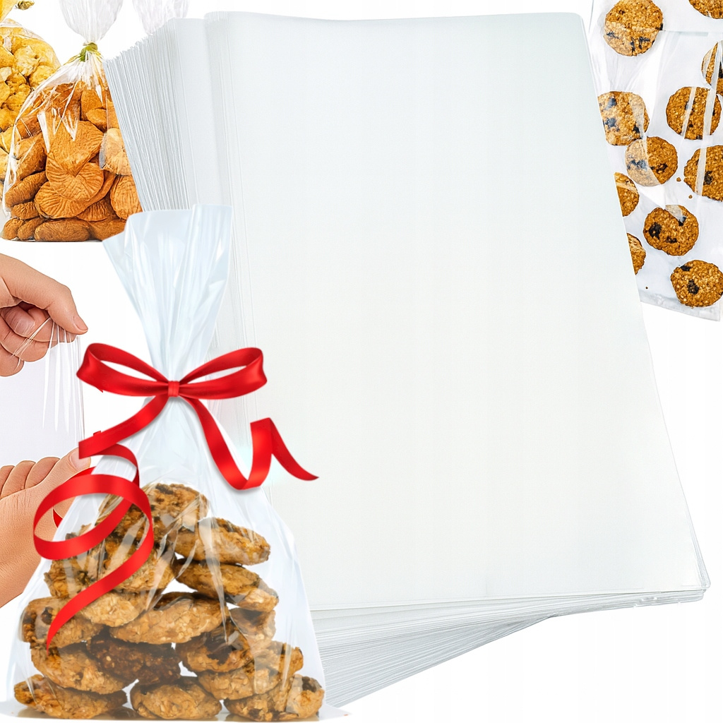 TEMU Cellophane Gift Bags, Cellophane Wrap Bags For Holidays, 100pcs, 20x30cm