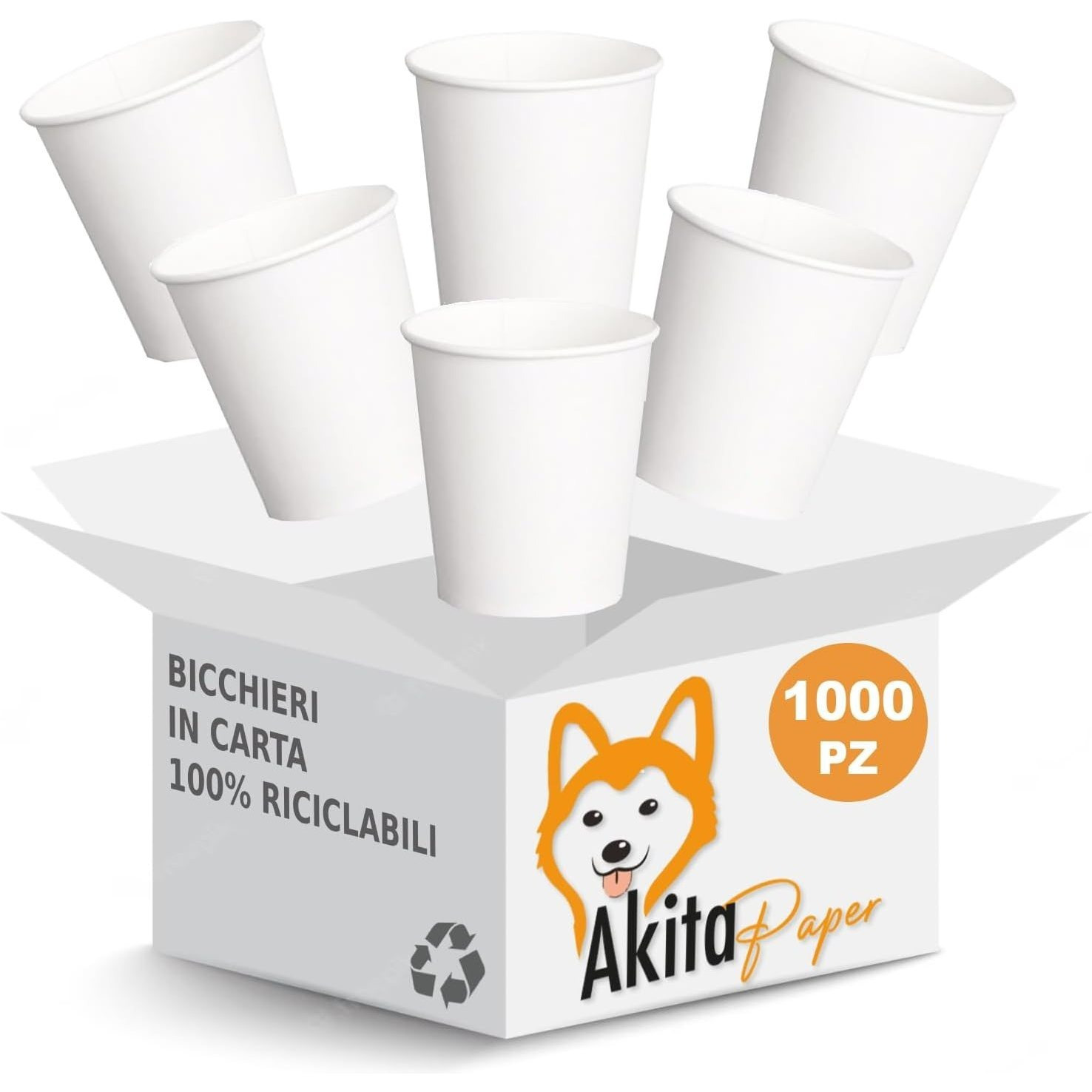 TEMU AKITAInk 1000 pz Bicchieri Monouso da 200 ml Bicchiere di carta per Te', Caff癡, Bevande , Acqua anche Asporto e Feste (, 1000)