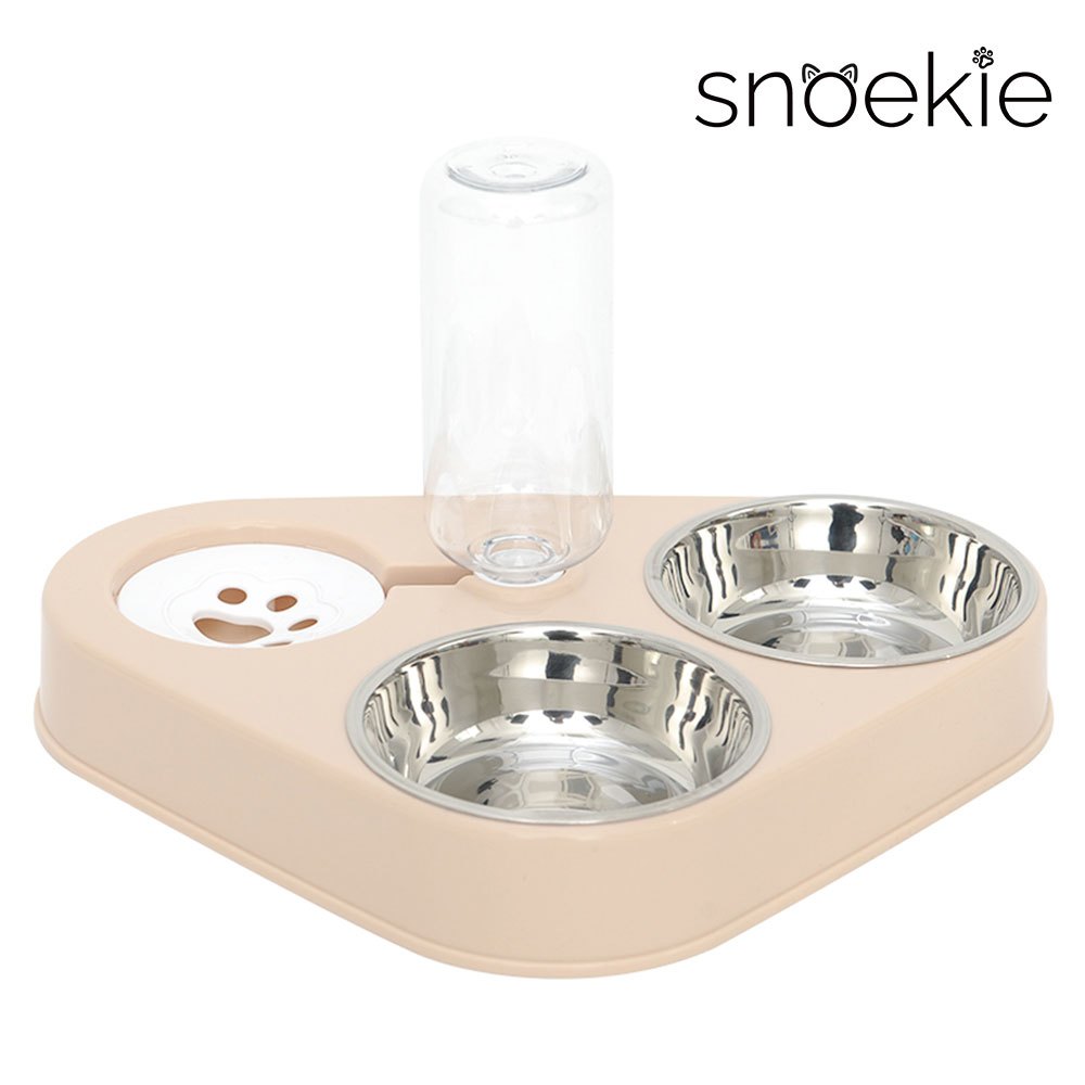 E-shop automatischer Wasserspender mit drei Schüsseln – klein (Pink/Blau)
